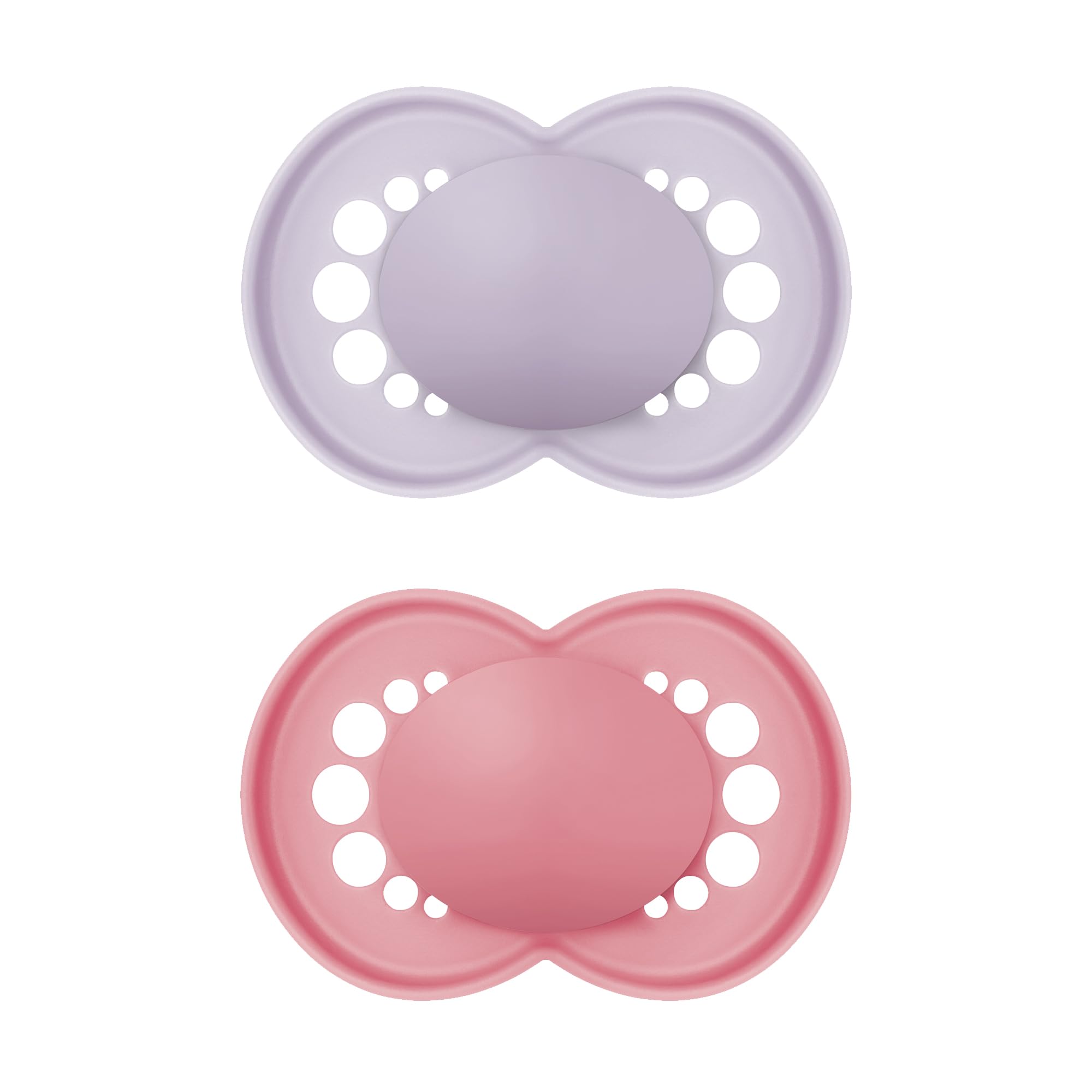 MAM Original Matte Baby Pacifier for Girls 6-16 Months - Orthodontic Nipple Design Promotes Healthy Oral Development - Includes Sterilizer Case (2-Pack) - Perfect for Soothing, Teething Relief & On-the-Go Comfort