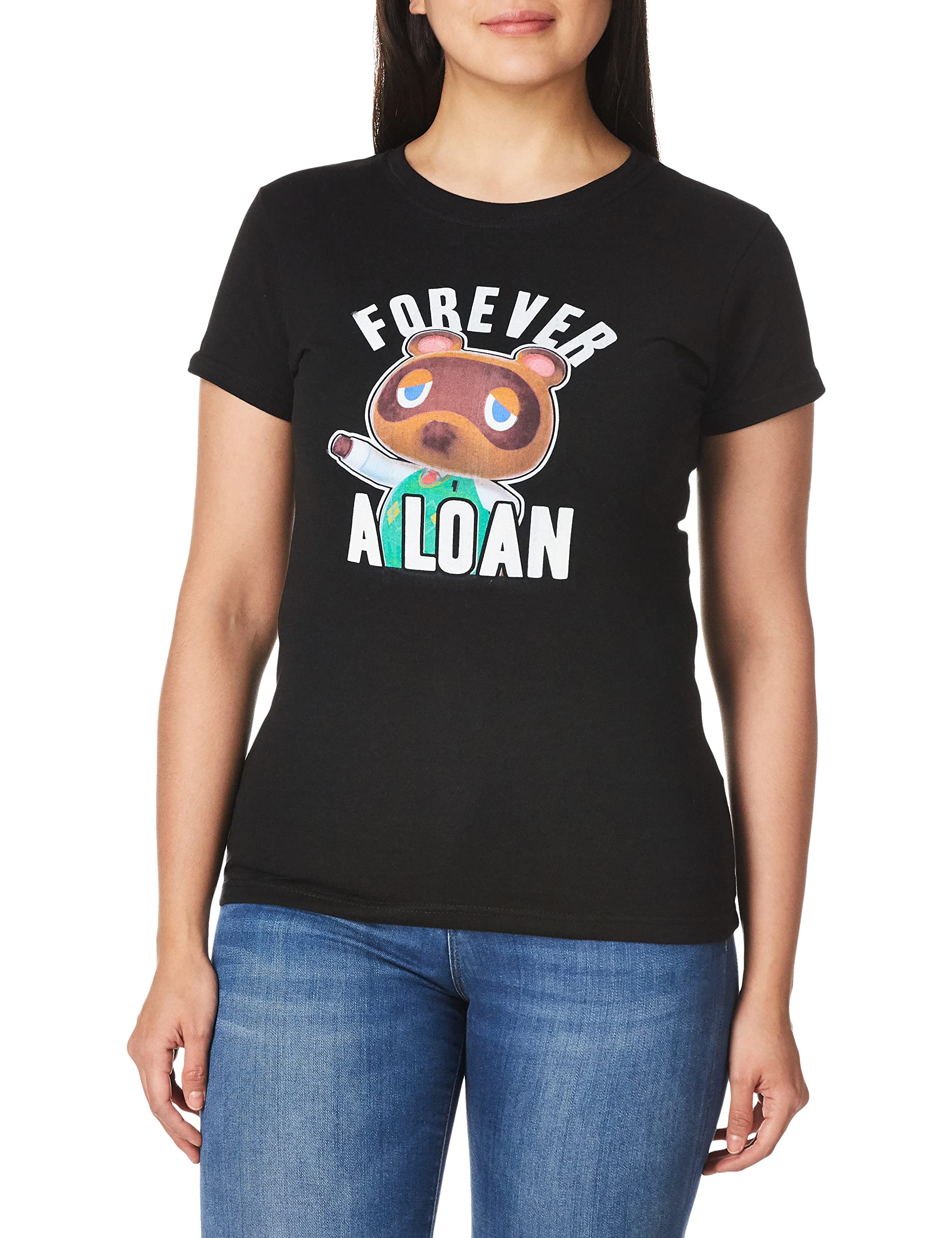 Nintendo Animal Crossing Graphic T-Shirt for Women - Cute Crew Neck Casual Tee - Perfect for Gaming Fans, Cosplay & Everyday Wear