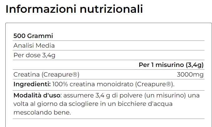 CreatinePro Creapure® 500g - Pure Creatine Monohydrate Powder for Muscle Growth & Strength | Gym Supplements for Athletes & Bodybuilders | Pre/Post Workout Recovery