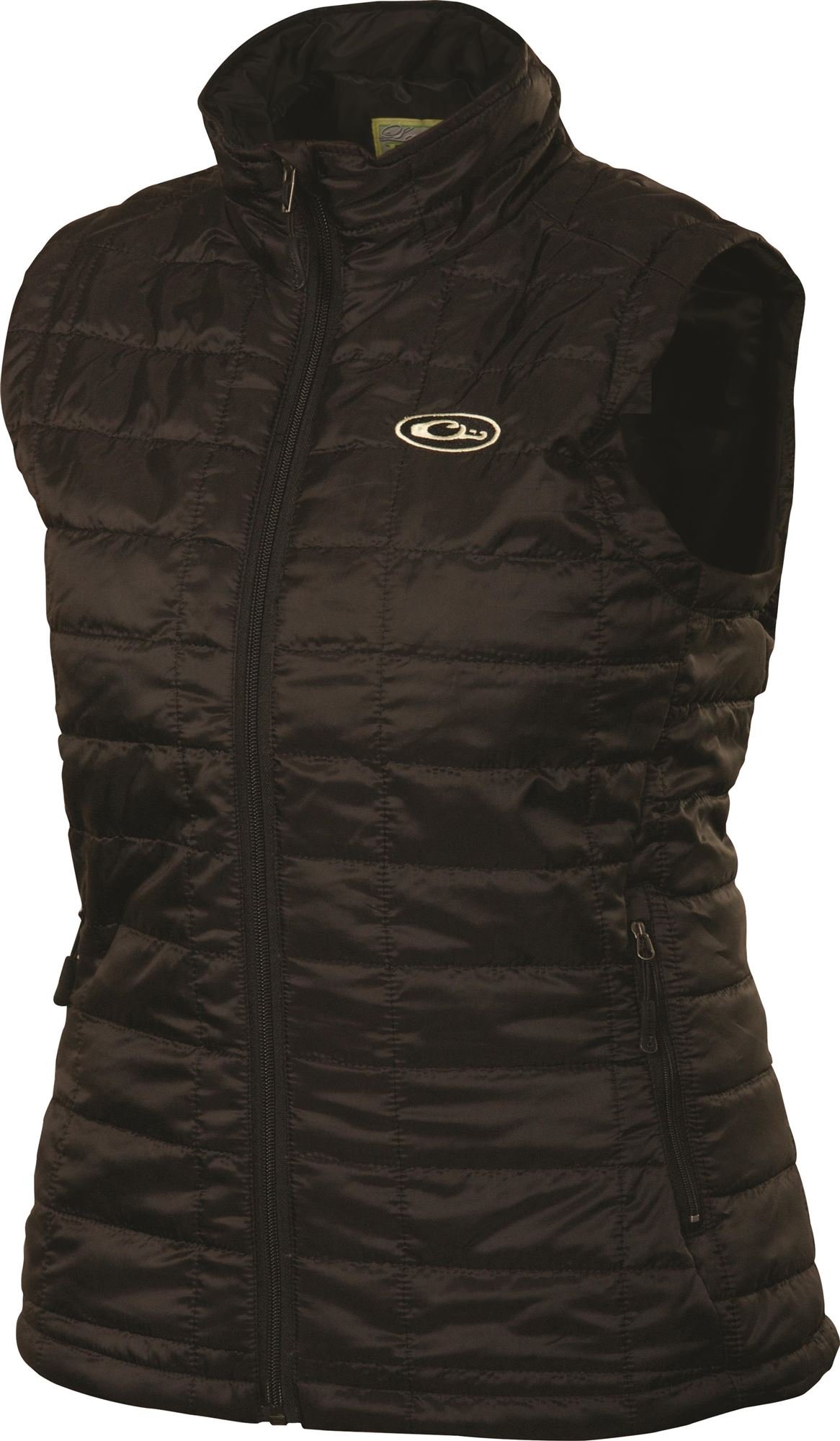Drake Women's Synthetic Down Pack Vest - Lightweight Warm Winter Puffer Vest for Outdoor Activities (Black, XS) - Perfect for Hiking, Camping & Cold Weather Layering