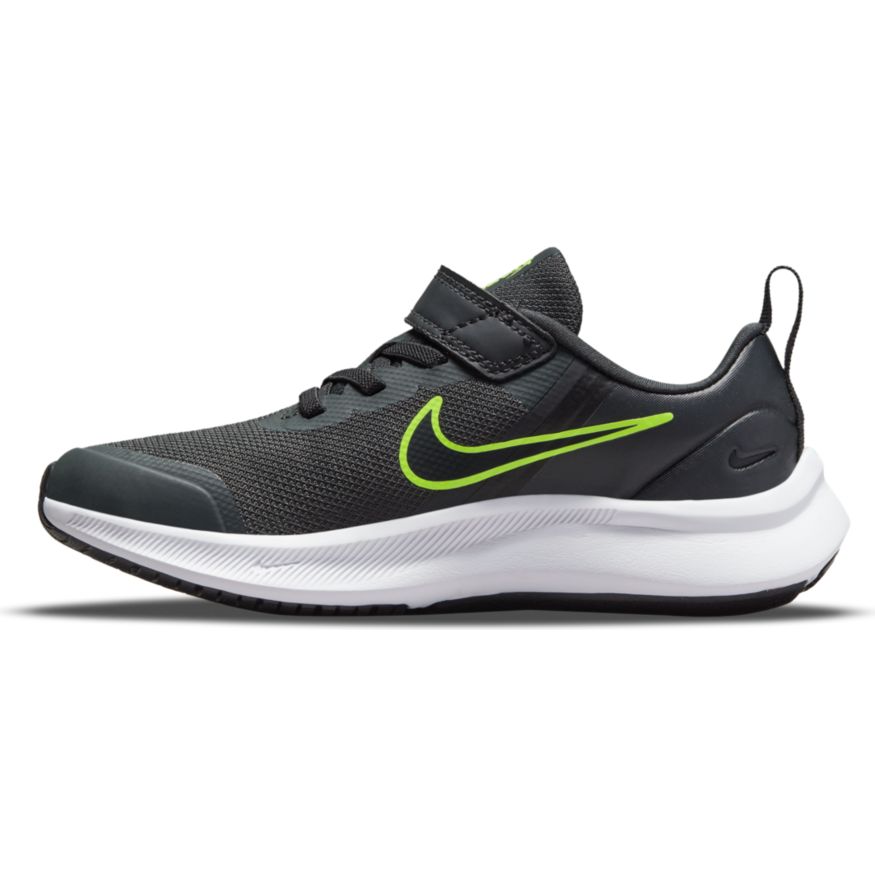 Nike Smoke Grey Black Star Runner 3 Kids' Running Shoes - Lightweight & Comfortable Sneakers for Boys & Girls - Perfect for School, Play & Sports Activities