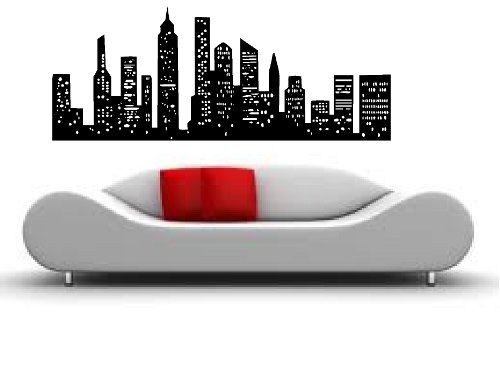 Cityscape Skyline Vinyl Decal - Wall Art for Home & Office Decor