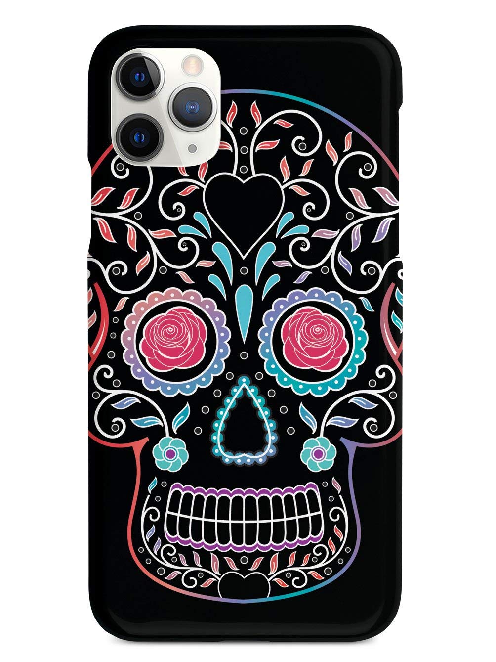 Floral Sugar Skull iPhone 11 Pro Max Case - 3D Textured Protective Cover with Shock Absorption | Slim Fit & Anti-Scratch | Perfect for Everyday Use, Travel & Outdoor Activities