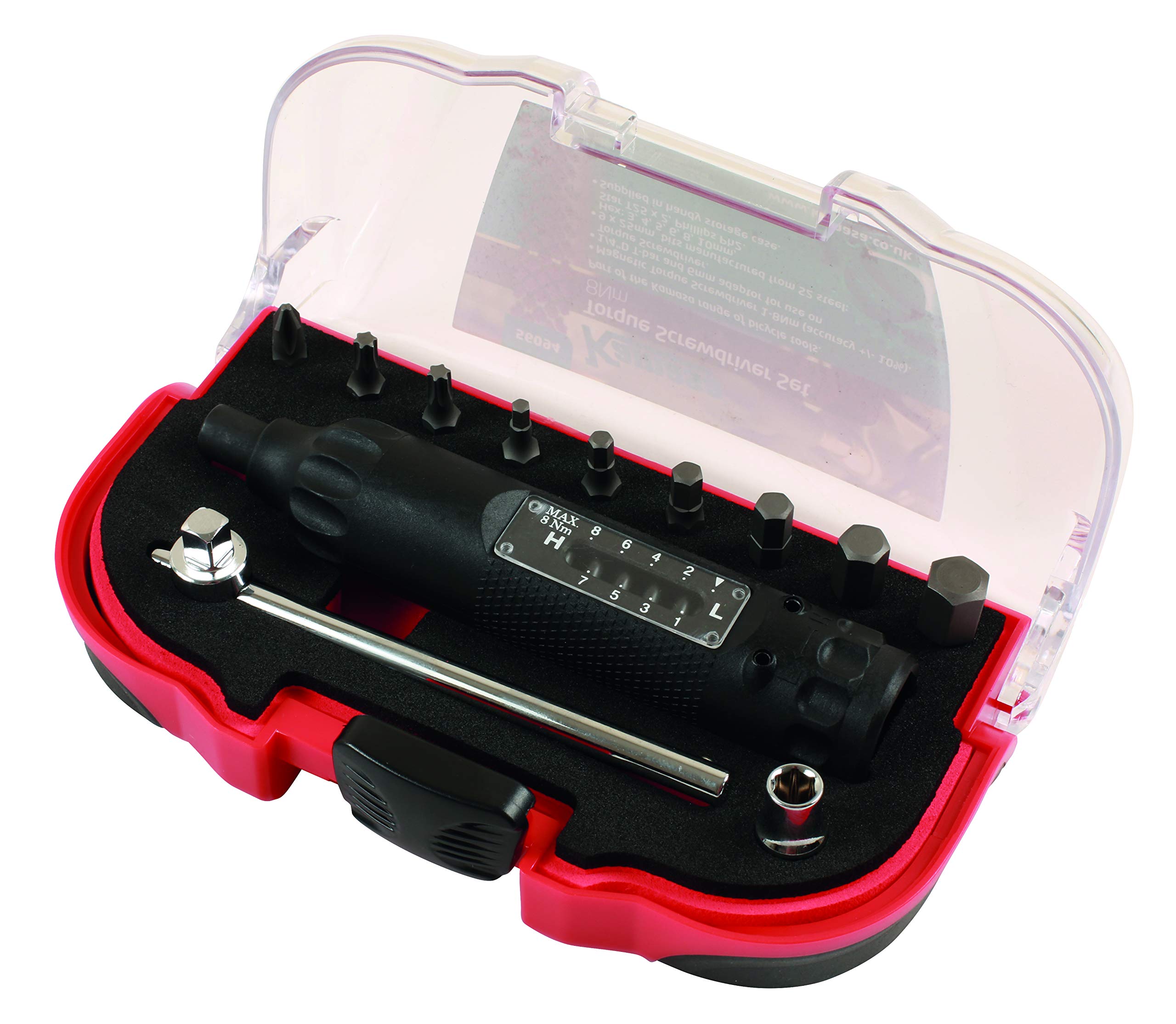 LAS56094 Precision Torque Screwdriver Set for Bicycles - Adjustable Torque Screwdriver Kit with 6 Bits for Bike Maintenance & Repair | Perfect for Cycling Enthusiasts & Professional Mechanics