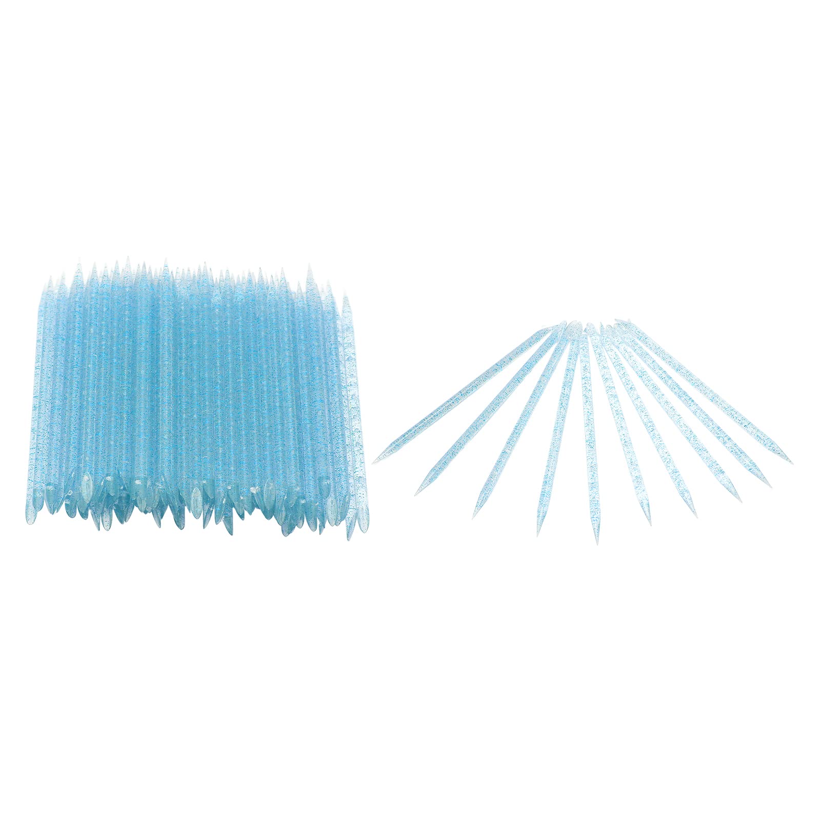 Double Sided Disposable Nail Sticks 100pcs - Professional Nail Care Tools for Nail Salon & Home Use - Perfect for Manicure, Pedicure & Nail Art (Blue)