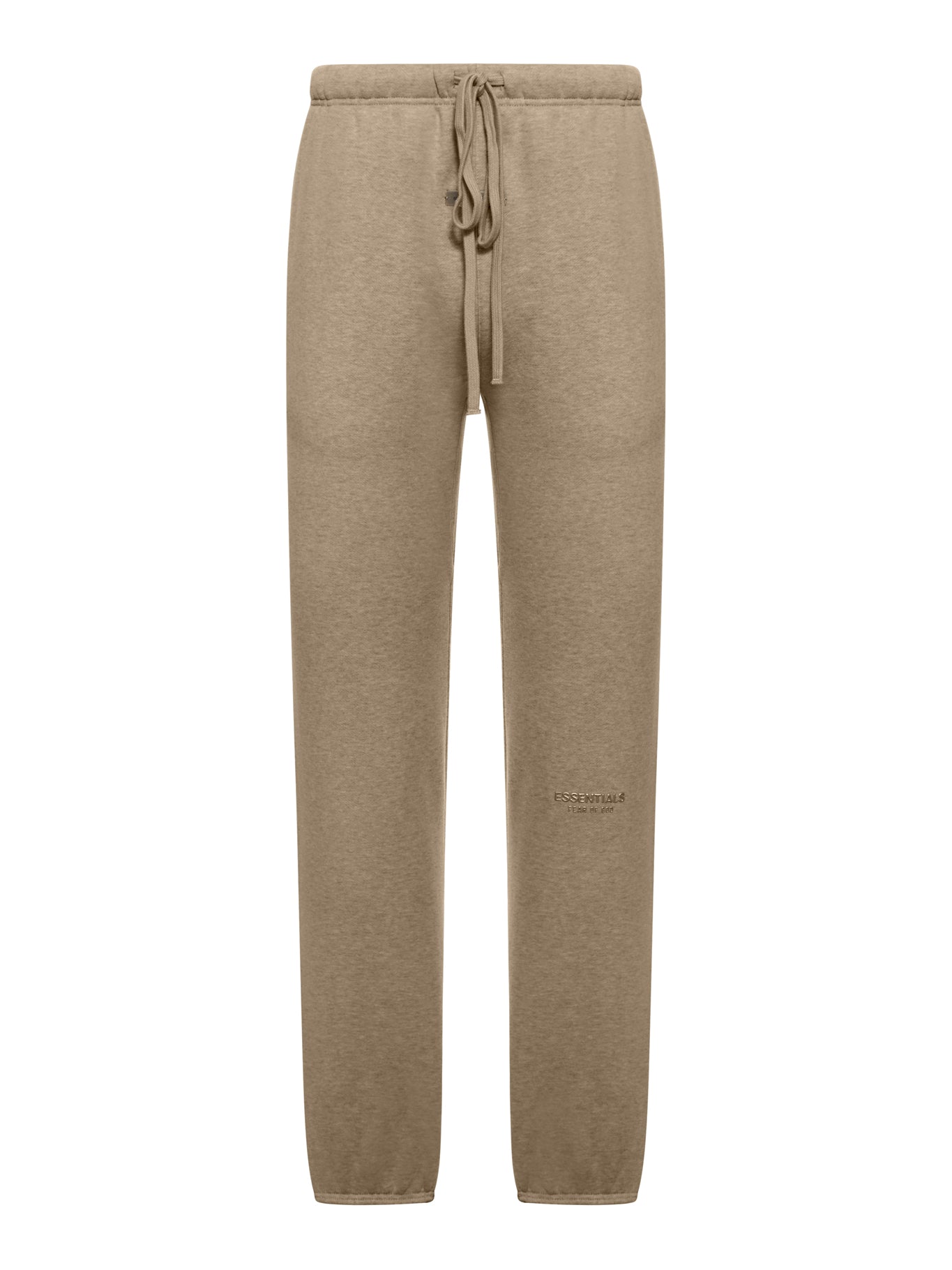 Fear of God Essentials Cotton Trousers - Comfortable Casual Pants in Nude Neutrals (Homestead Heather) for Men | Perfect for Everyday Wear, Street Style & Lounge Outfits