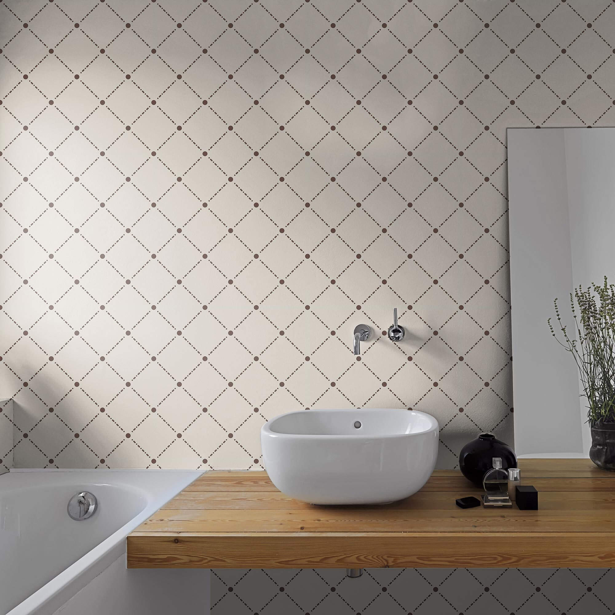 Beige Geometric Peel and Stick Removable Wallpaper - Self-Adhesive Wall Decor for Bedroom, Living Room & Office - Easy to Install & Remove - Pattern 4093