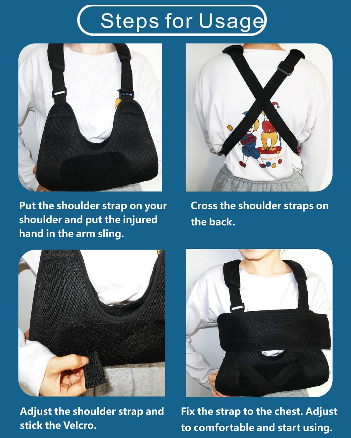 **Kids Arm Sling - Breathable & Adjustable Pediatric Shoulder Support for Broken, Fractured Arm & Elbow Injury - Soft & Comfortable Medical Immobilizer Band for Children - Ideal for Sports, Play & Recovery**