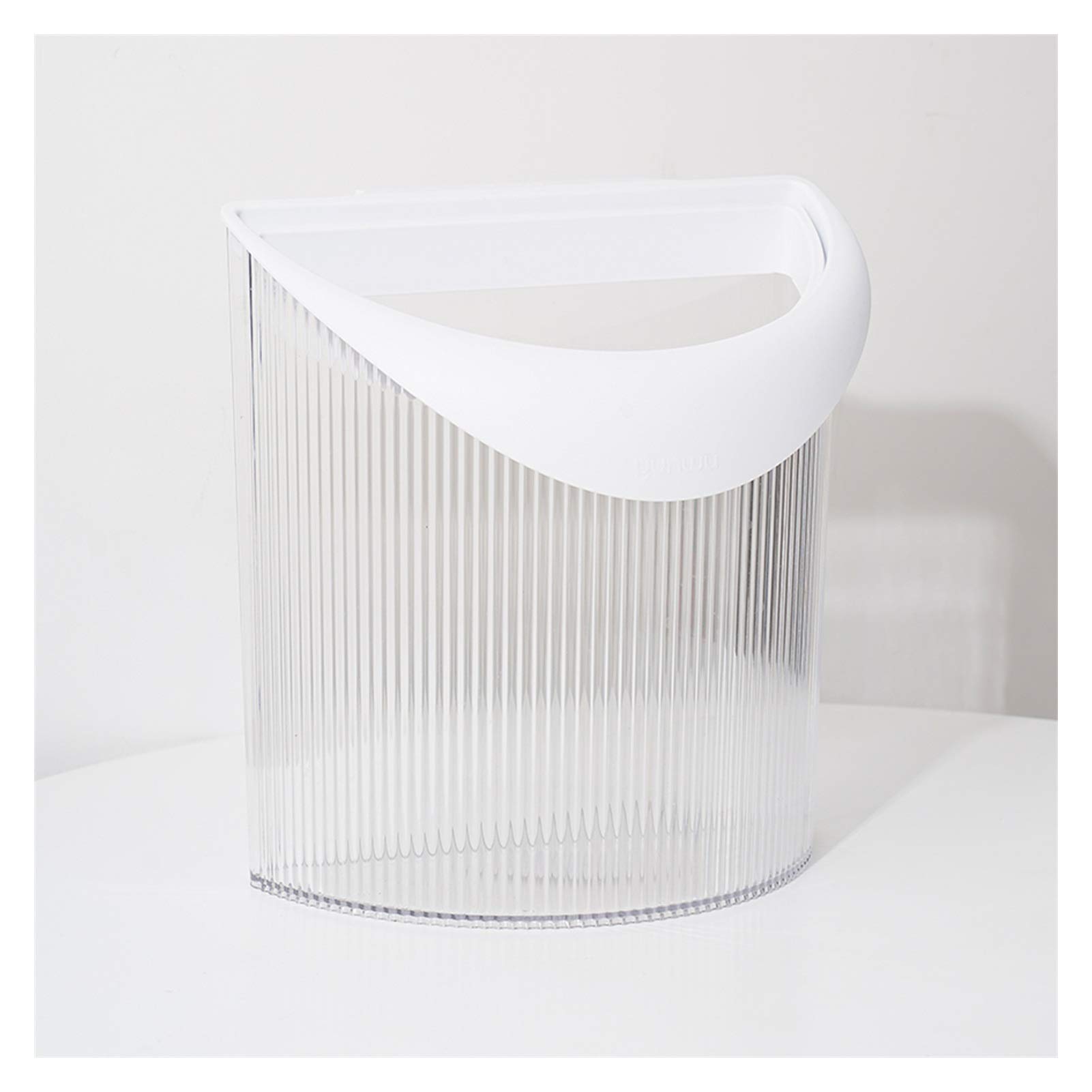 Wall Mounted Transparent Kitchen Trash Can - Under Sink Hanging Waste Bin for Cabinet Door, Plastic Garbage Storage Bucket for Recycling - Perfect for Small Spaces, RVs & Apartments