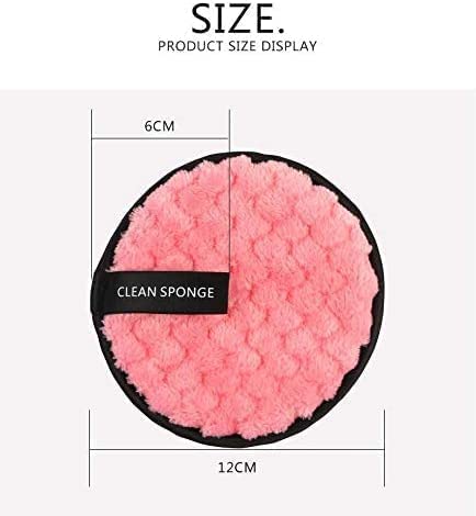 Jarsvoy Reusable Makeup Remover Sponge Pads - Microfiber Deep Cleansing Facial Wipes for Mascara & Eye Shadow Removal - Eco-Friendly Makeup Remover (Pack of 1, Pink) - Perfect for Travel & Daily Skincare Routine
