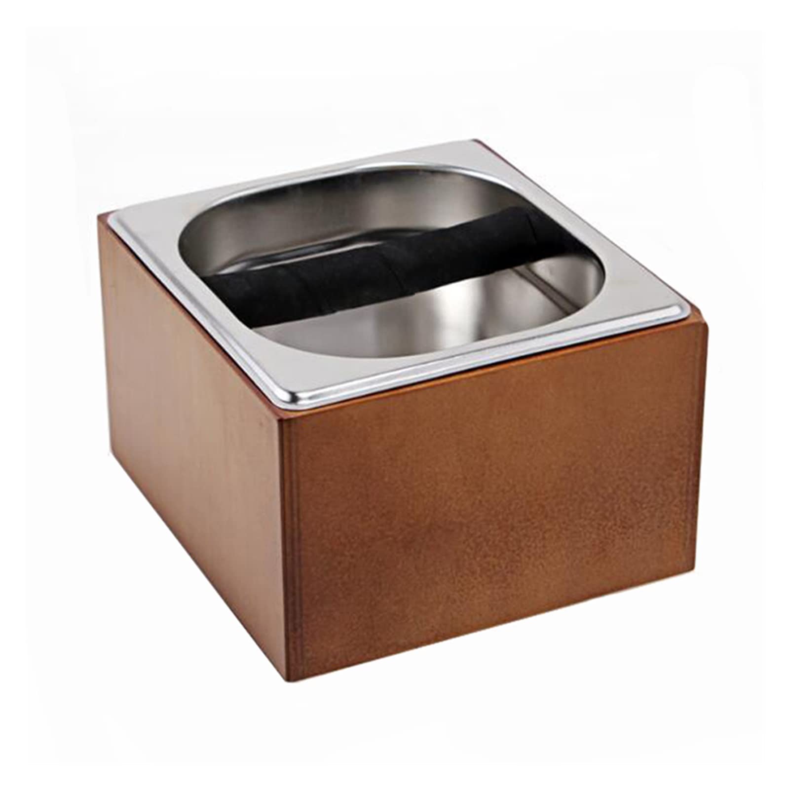 Stainless Steel Coffee Knock Box - Barista Grounds Container for Espresso Waste