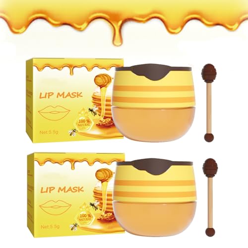 My Bee Balm Co Honey Pot Lip Balm Set - Strawberry & Original Flavor (2 Pack) | Natural Moisturizing Lip Care with Beeswax | Perfect for Dry Lips, Winter Care & On-the-Go Hydration