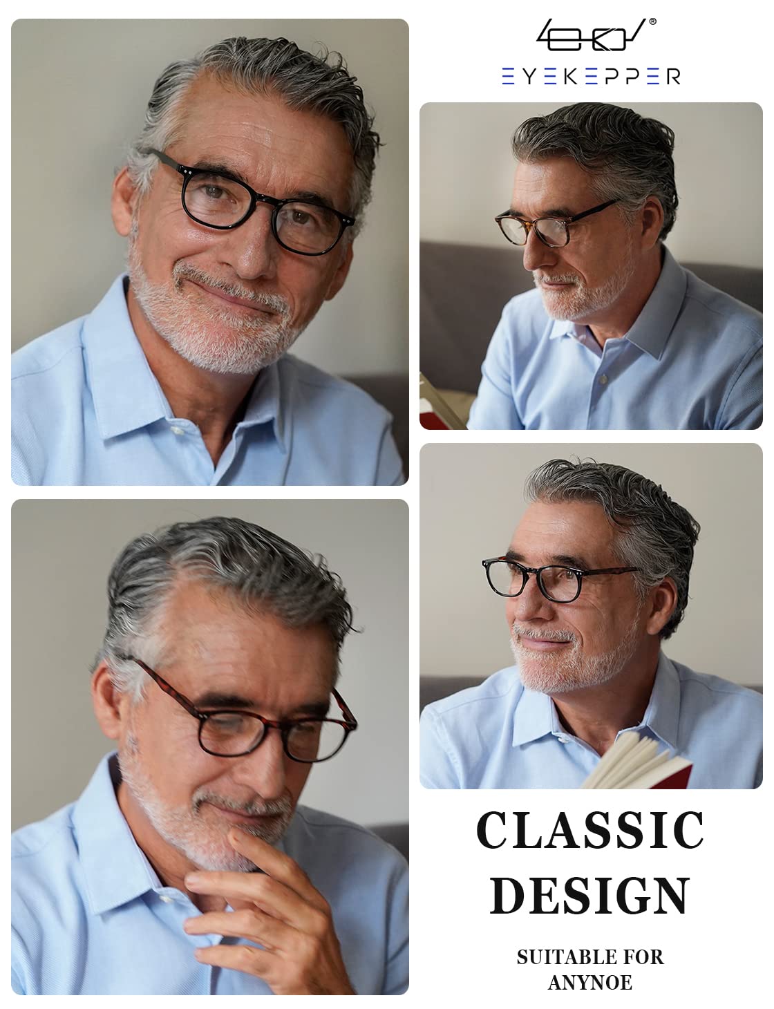 Blue Light Blocking Reading Glasses for Men & Women - Anti Eyestrain Vintage Style Readers for Computer, Office & Nighttime Reading