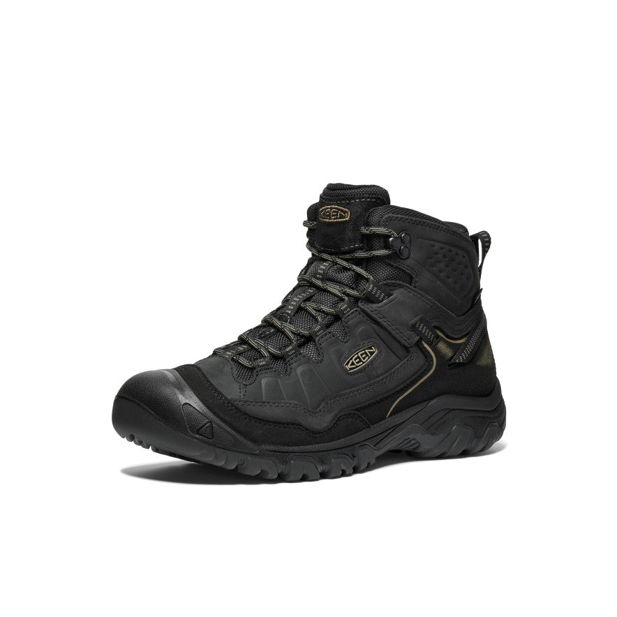 Men's KEEN Targhee IV Waterproof Hiking Boots - Triple Black | Lightweight & Durable Outdoor Shoes for Trail Walking, Camping & Backpacking