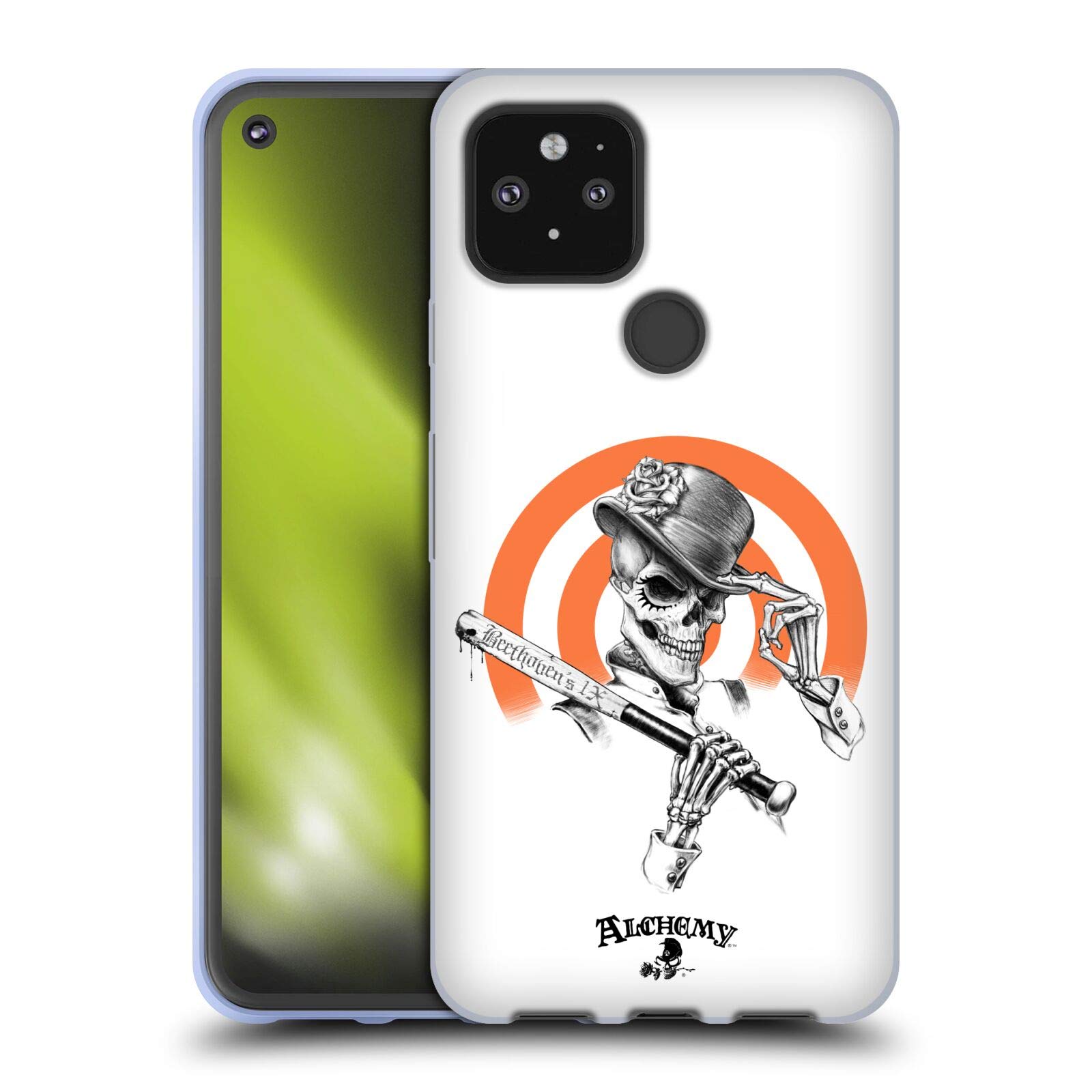 Alchemy Gothic Dead Droog Skull Soft Gel Case for Google Pixel 5 5G | Officially Licensed by Head Case Designs | Stylish Protection for Everyday Use