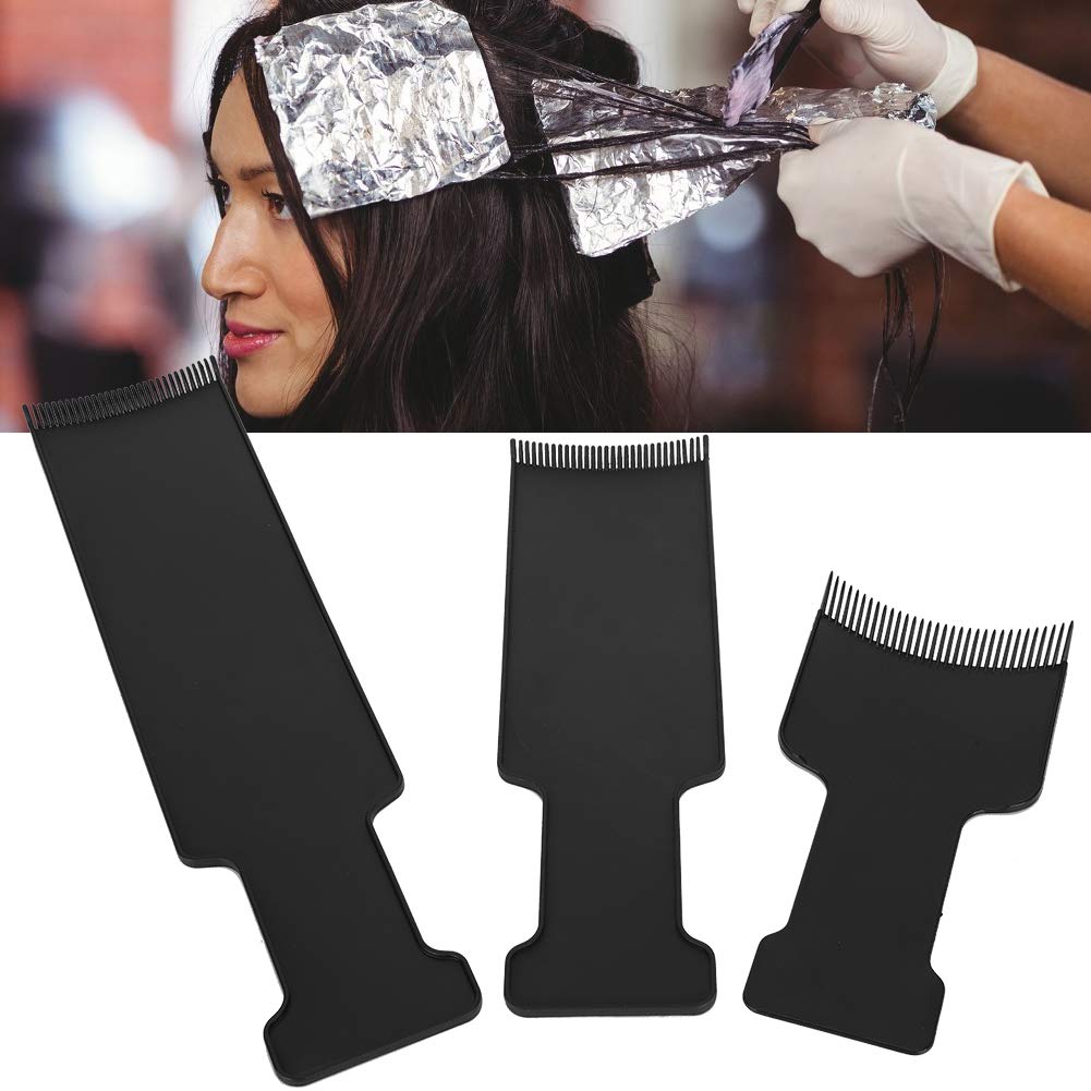 3-Piece Professional Hair Coloring Dyeing Boards - Plastic Hair Dye Highlight & Bleach Tools for Salon & Barber Shop | Perfect for Balayage, Ombre & Foil Highlights at Home or Professional Use