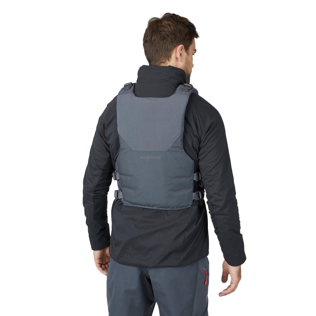 Mustang KHIMERA™ DUAL FLOTATION PFD - USCG Approved Life Jacket for Boating & Water Sports (Admiral Gray) | Perfect for Kayaking, Fishing & Sailing Adventures