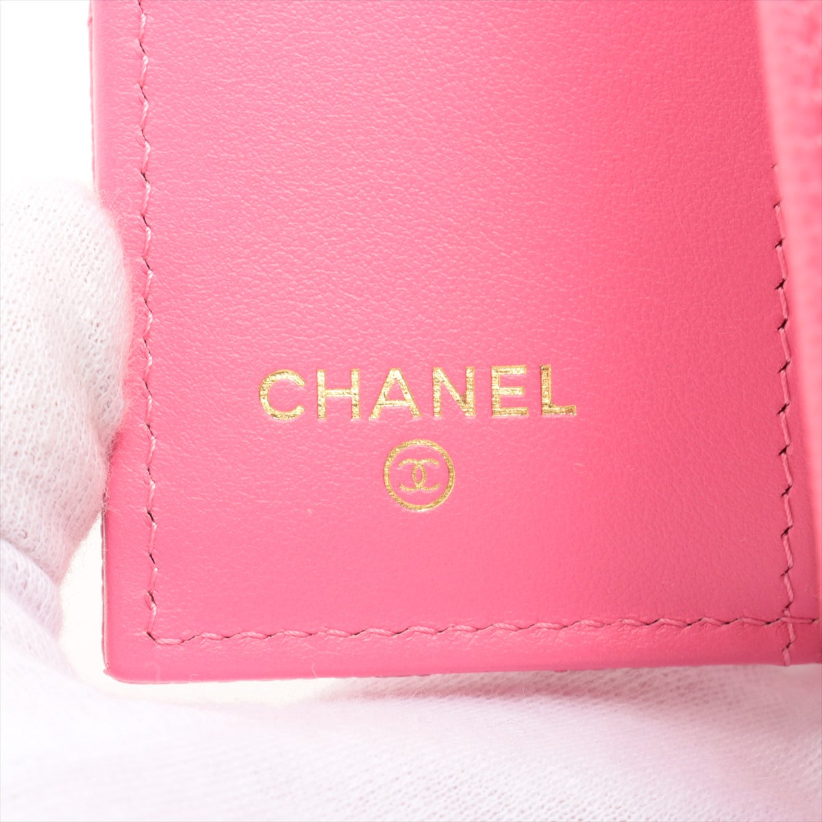 Chanel Pink Caviar Leather Compact Wallet for Women | Luxury Small Card Holder | Perfect for Everyday Use & Special Occasions