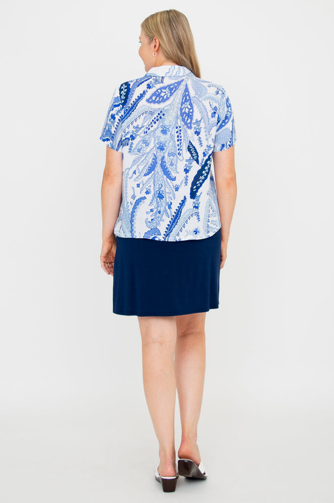 Radiant Linen Bamboo Top for Women - Breathable & Comfortable Summer Blouse for Casual Outings & Beach Wear