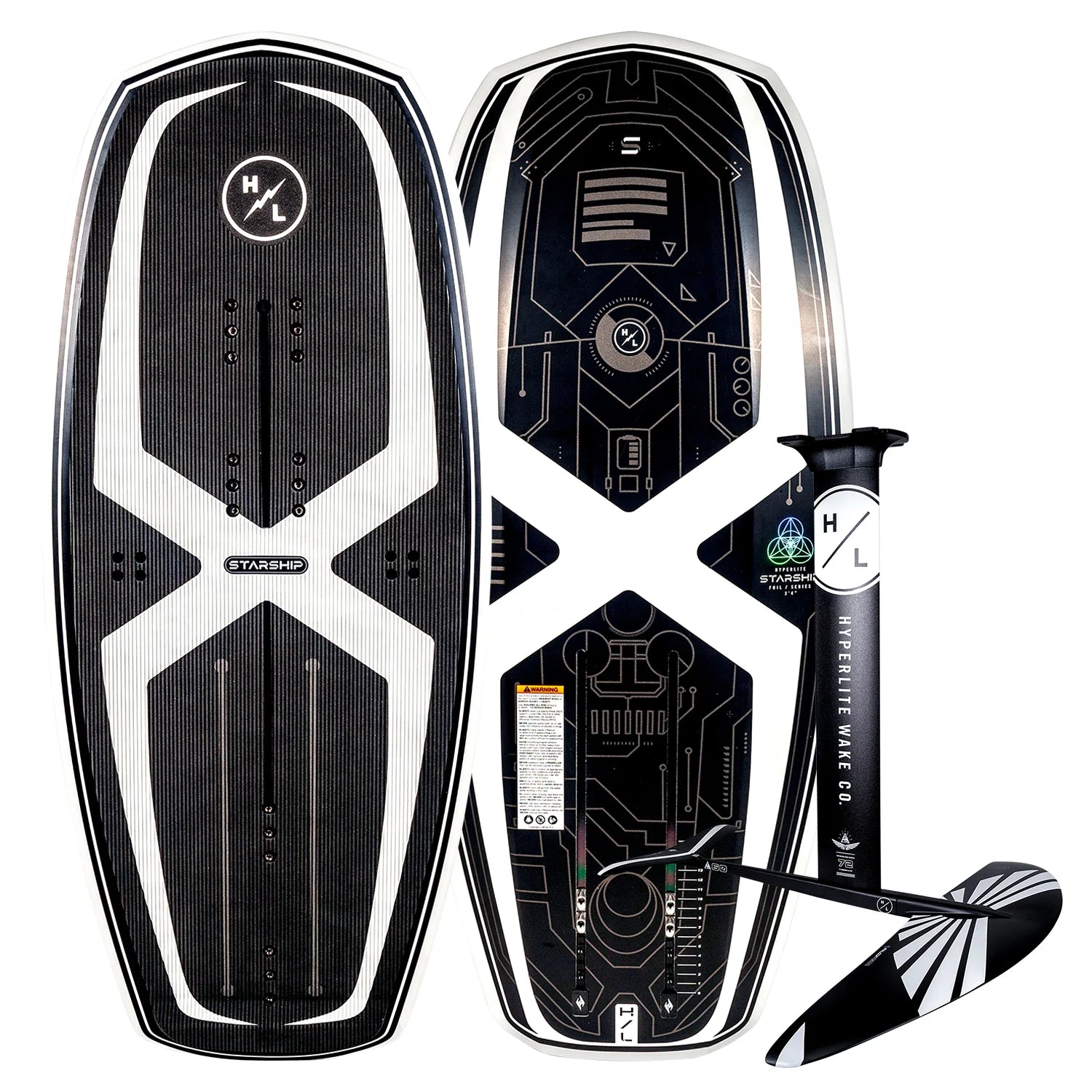 Hyperlite 3.4 Starship with Falcon 1500 Foil Kit 2025 - Premium Wake Foil Board for Water Sports Enthusiasts - Perfect for Surfing, Wakeboarding, and Foiling Adventures