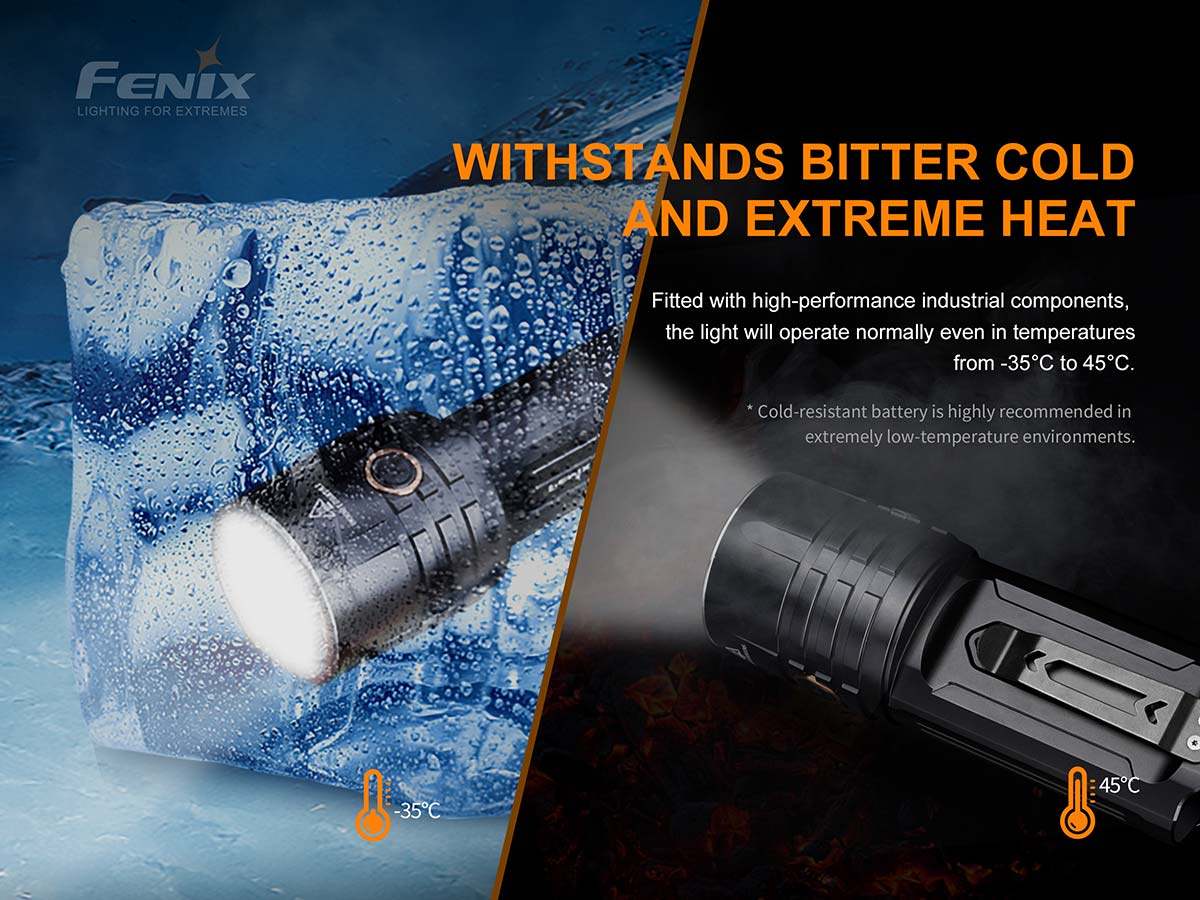 Fenix LR35R 10000 Lumens Rechargeable Flashlight - Ultra Bright LED Torch for Camping, Hiking, Emergency & Outdoor Adventures