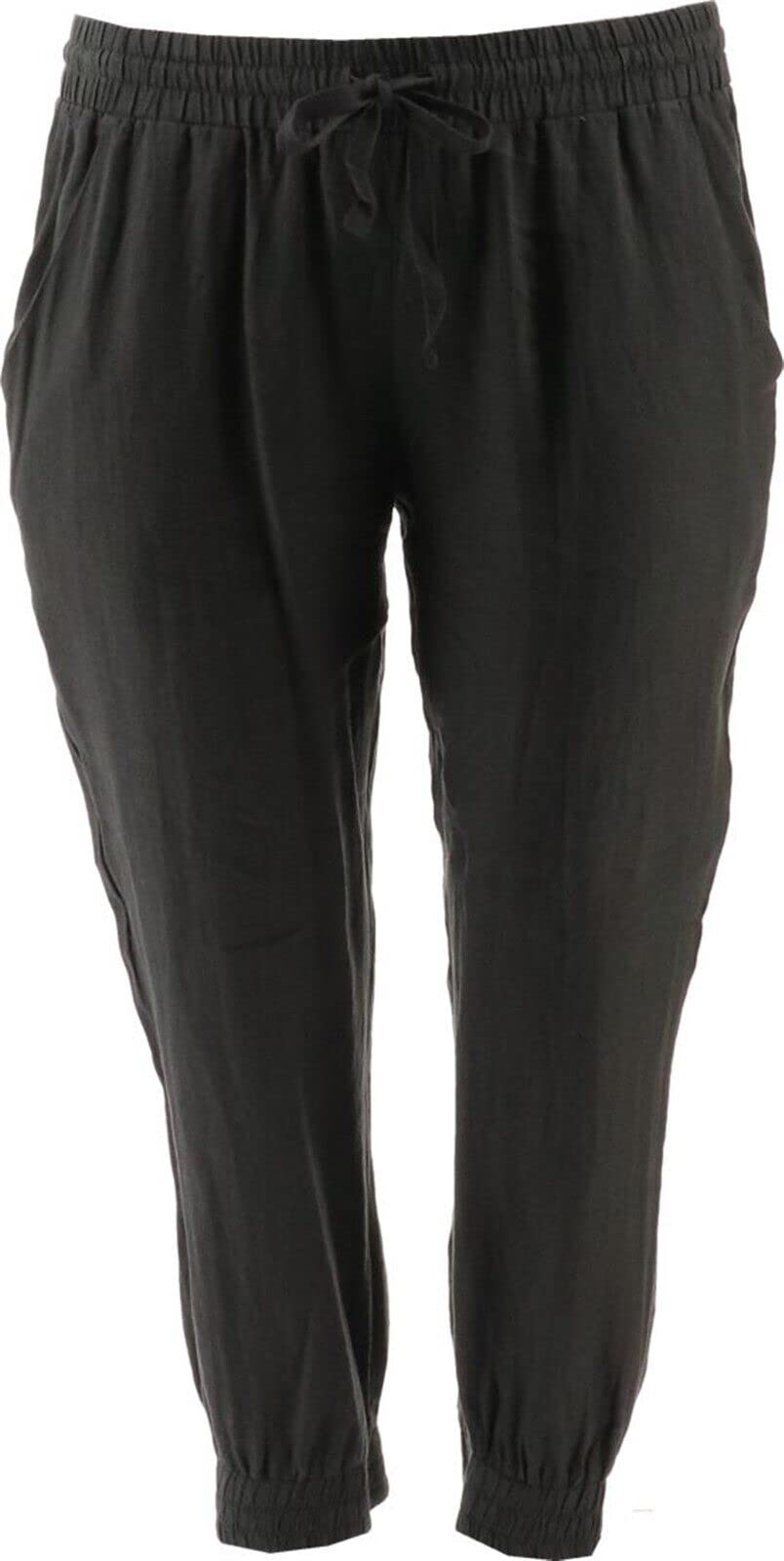 Side Stitch Linen Jogger Pants A379032 - Night Shade - X-Small | Comfortable Lounge & Travel Pants for Women