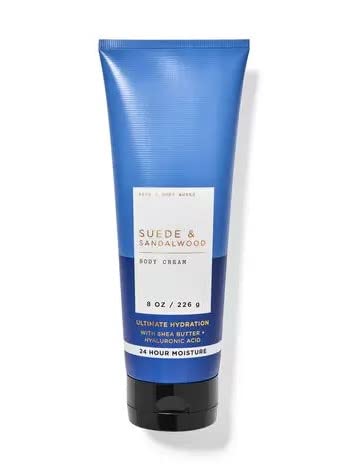 Men's Suede & Sandalwood Ultimate Hydration Body Cream - Deep Moisturizing Lotion for Dry Skin, All-Day Hydration - Perfect for Post-Shave, After Gym & Nighttime Skincare Routine