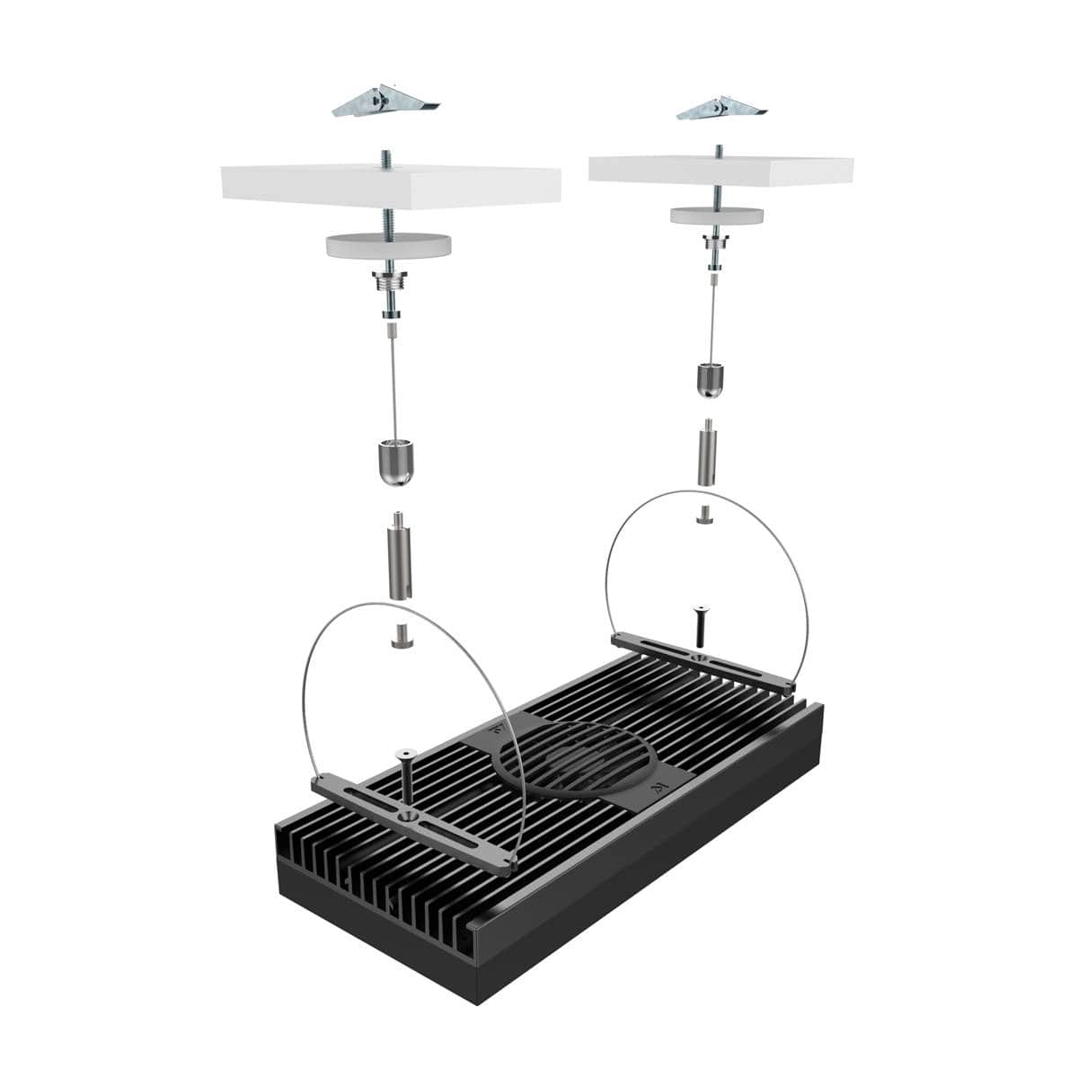 Aqua Illumination EXT Single Module Hanging Kit (Black) - Easy Mounting Solution for Aquarium LED Lights | Perfect for Saltwater & Reef Tanks
