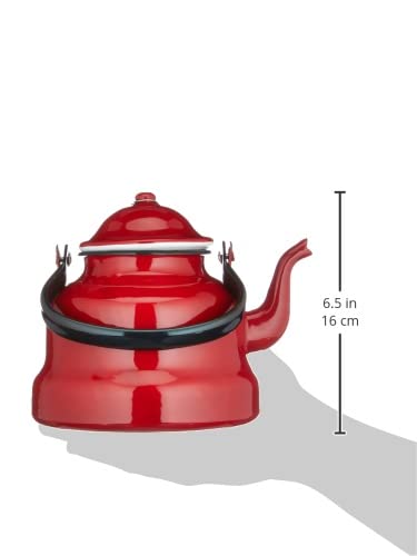 Ibili Red 1 Liter Stovetop Espresso Coffee Maker - Classic Italian Moka Pot for Home & Office Brewing - Perfect for Espresso, Cappuccino & Latte Lovers