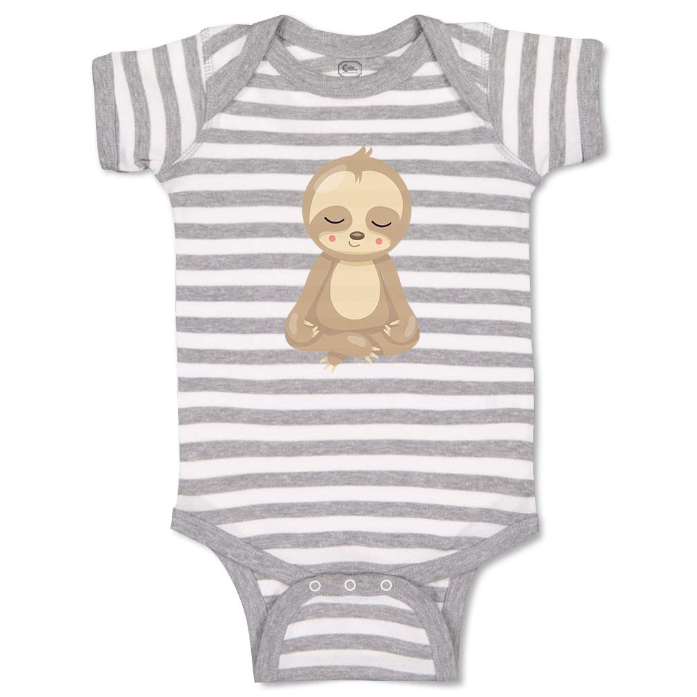 Custom Personalized Baby Bodysuit - Cute Sloth Yoga Design - 100% Cotton Baby Clothes for Boys & Girls - Perfect for Playtime, Photo Shoots & Gifts