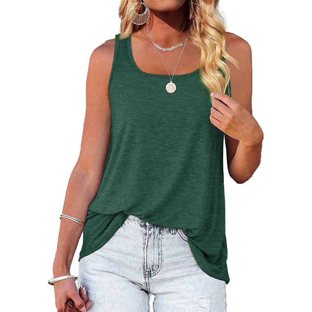 Ozmmyan Women's Tank Tops - Solid Square Neck & V-Neck Sleeveless Blouses for Summer | Casual Wear, Beach Outfits, Layering Essentials