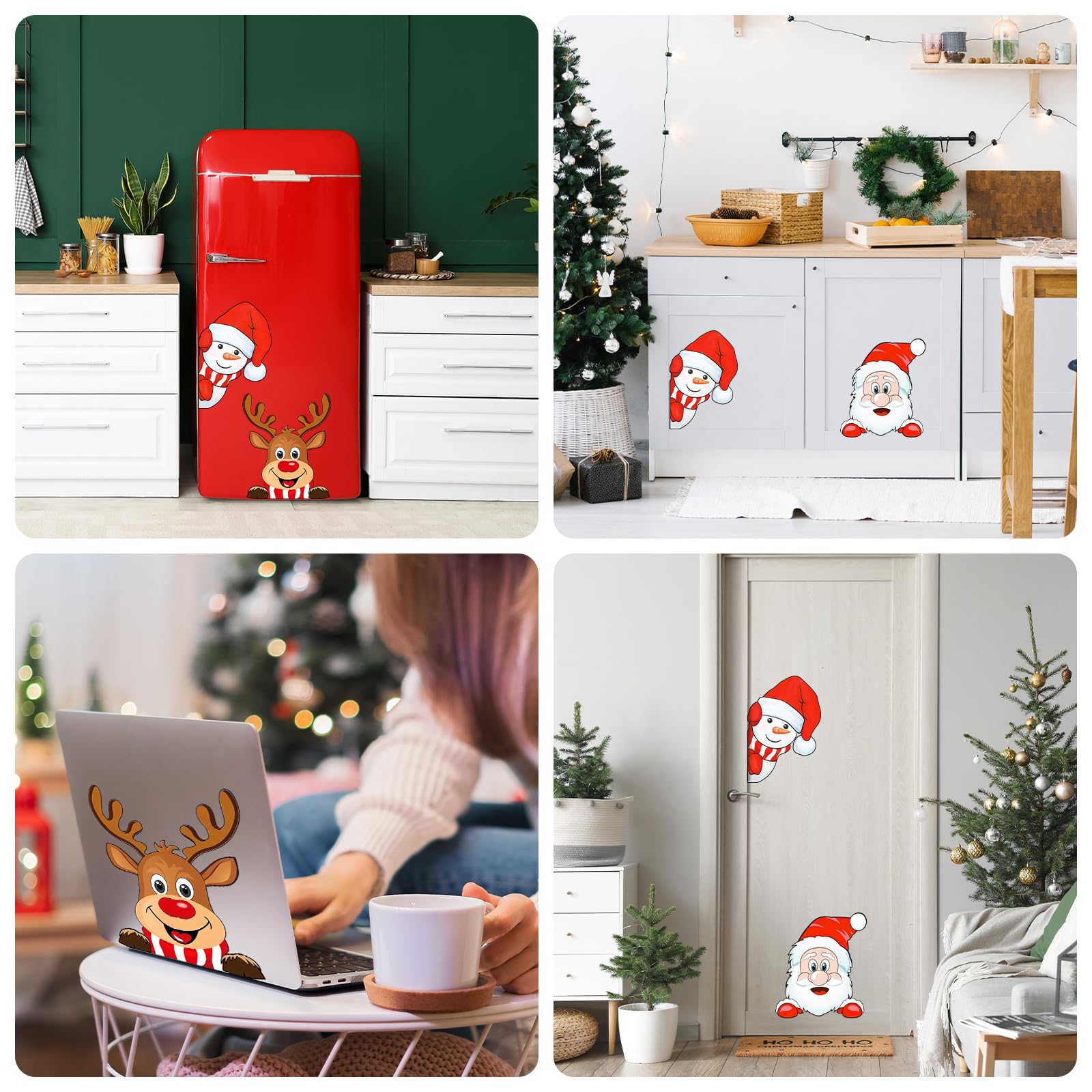 Christmas Car Decoration Decals - Cute Santa Claus Window Stickers for Holiday Vehicle Decor | Festive Auto Accessories for Cars, Trucks & SUVs | Perfect for Holiday Parties, Parades & Gift Exchanges