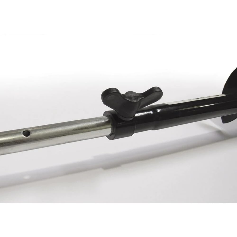 Strike Master Lazer 2-Piece Hand Auger - Lightweight Ice Fishing Drill with Precision Stainless Steel Blades & Adjustable Handle for Winter Ice Fishing, Ice Hole Drilling, and Outdoor Adventures
