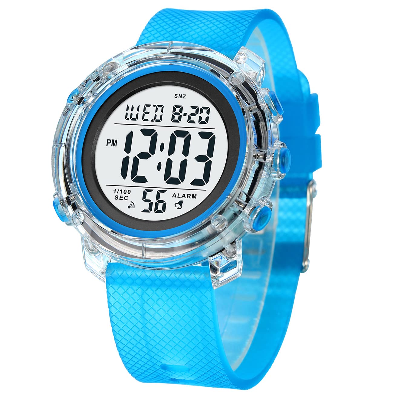 Zolohoni Digital Sports Watch for Women & Men - Waterproof LED Stopwatch with Date Display - Perfect for Running, Swimming & Outdoor Activities