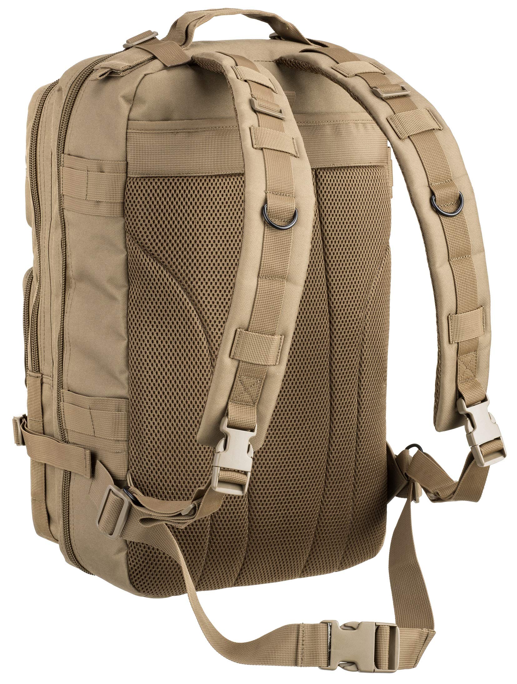 DEFCON 5 Tactical Hydration Backpack 40L - Coyote Tan Military Rucksack (25x38x52cm) for Outdoor Hiking, Camping & Survival Gear | D5-L116 CT One Size