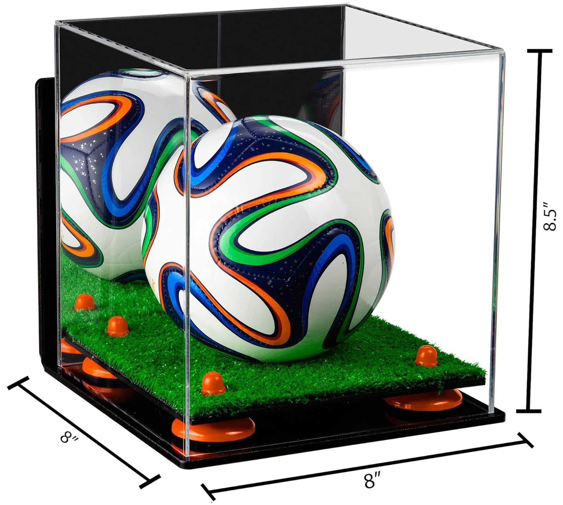 Acrylic Mini Soccer Ball Display Case - Perfect for Collectibles, Miniature Sports Memorabilia & Home Decor