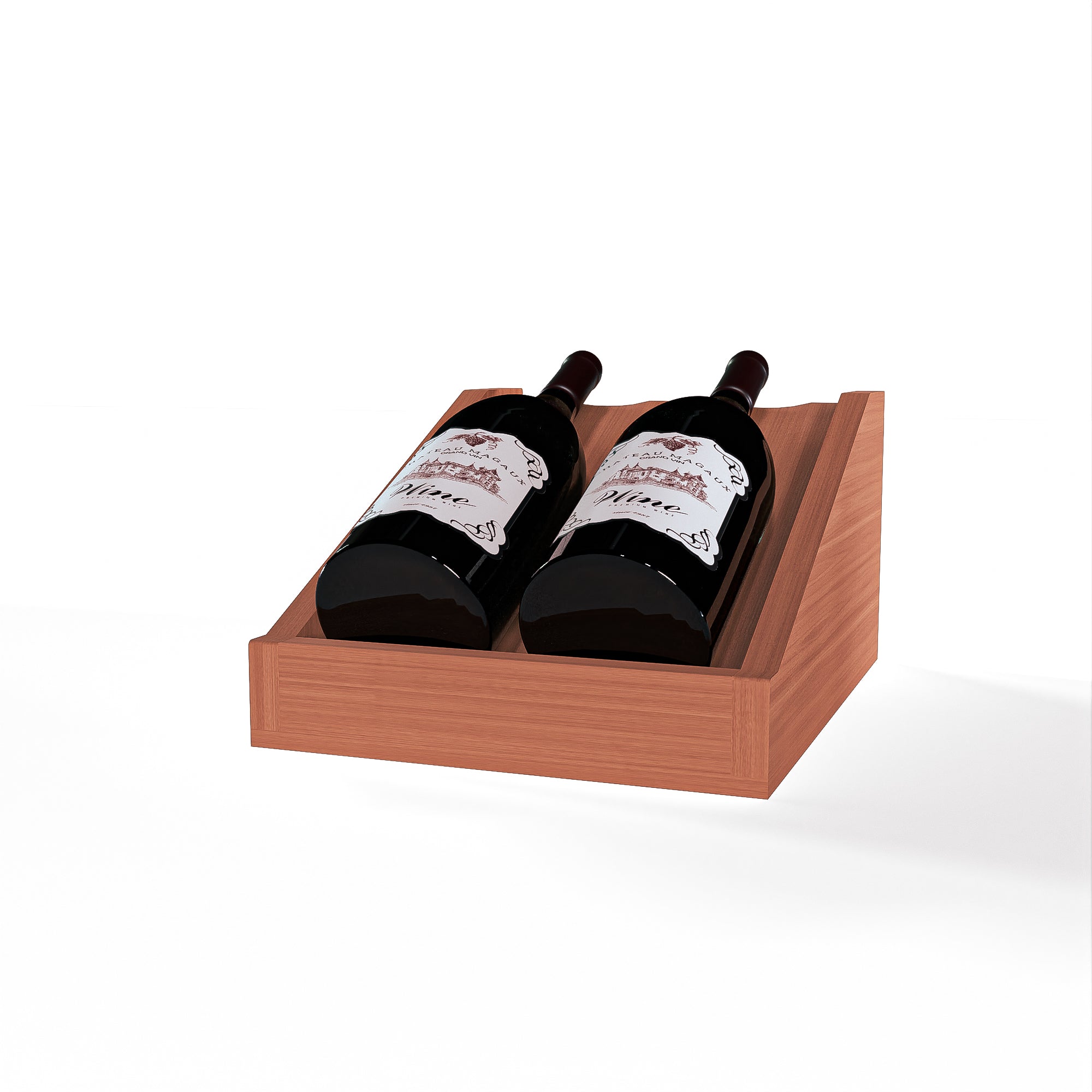 GrandCellar™ 2 Column Full Depth Magnum Wine Bottle Cradle Display Top - Premium Wine Rack for Cellar Organization & Wine Collection Display (Holds 7 Bottles) - Perfect for Home Wine Cellars, Bars, and Restaurants