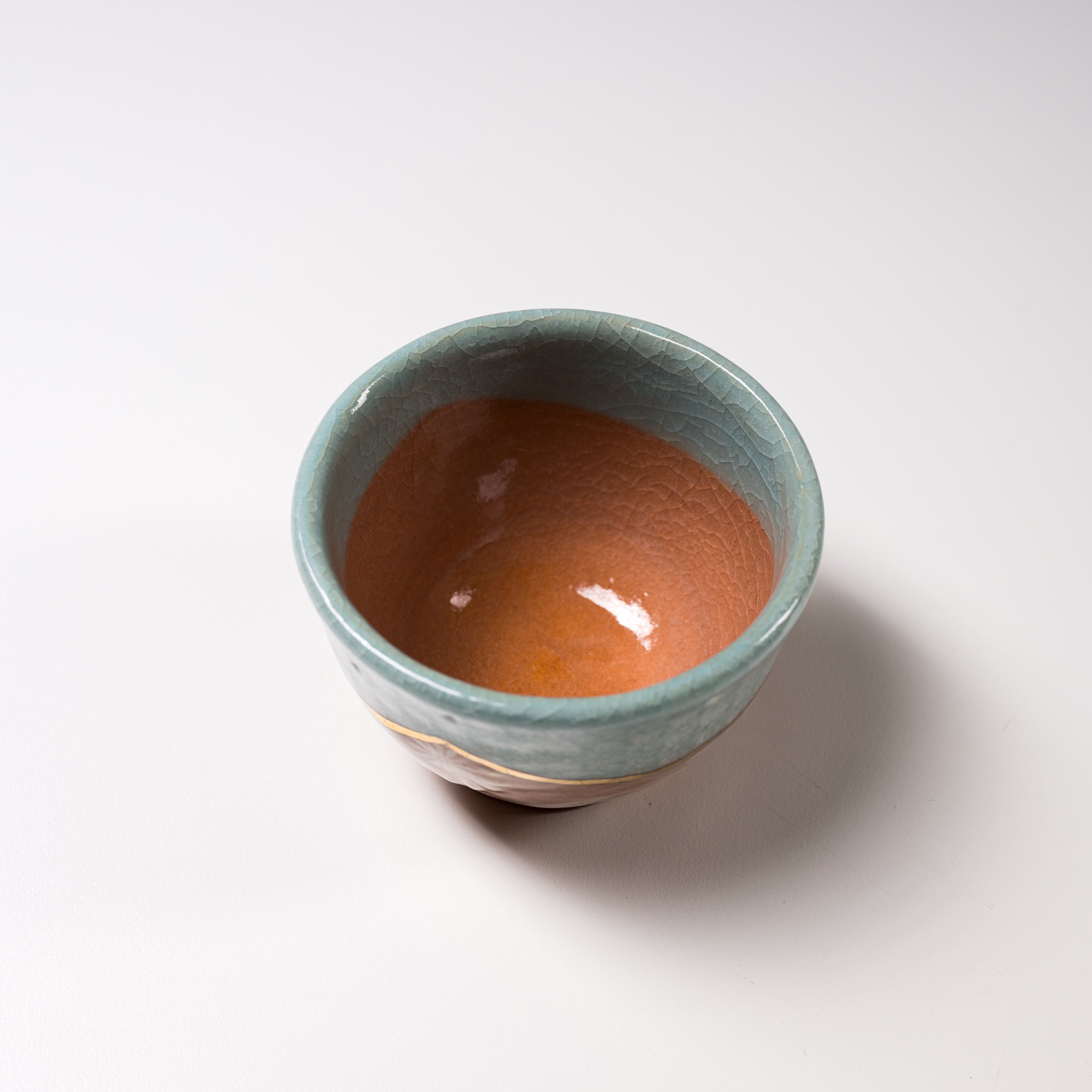 Handmade Kyo Kiyomizu Ware Kumidashi Tea Cup - Traditional Japanese Karakusa Blue Ceramic Teacup for Matcha, Sencha & Green Tea | Perfect for Tea Ceremonies, Home Decor & Gift Giving