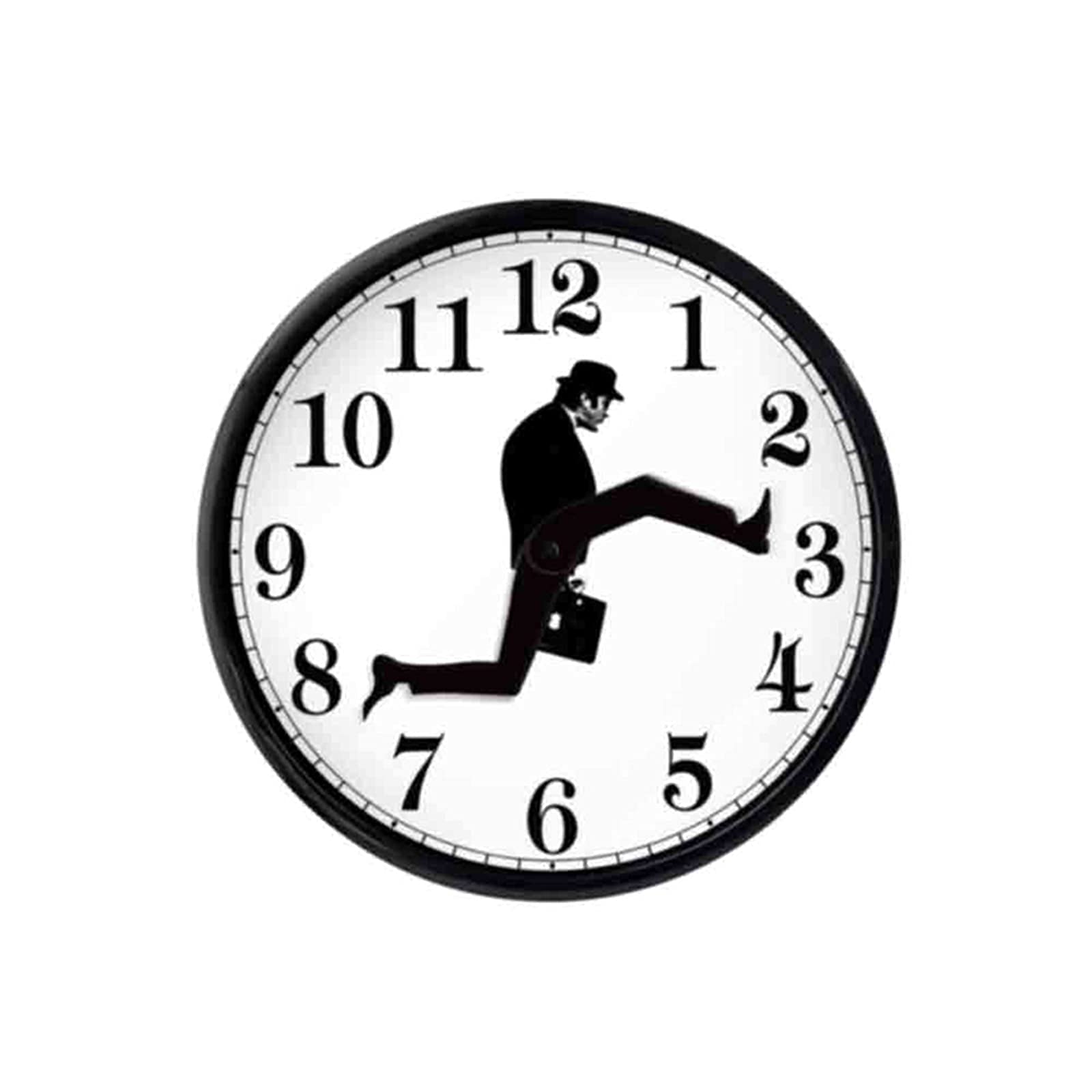 ZJWAI Monty Python Silly Walks Wall Clock - Silent Non-Ticking Home Decor for Living Room, Bedroom & Office - Unique Funny Gift for Python Fans