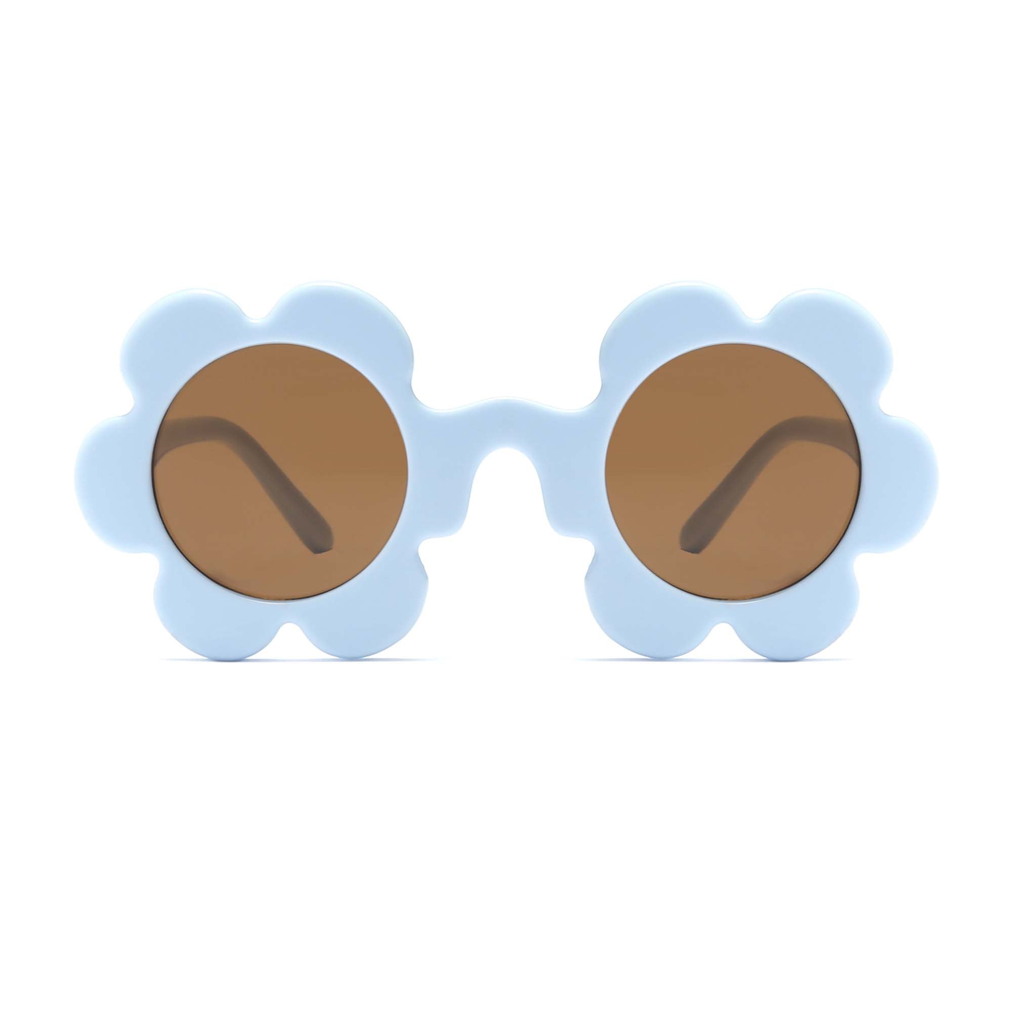 Blue Daisy Shape Sunglasses for Women & Men - UV Protection Fashion Sunglasses for Summer Beach, Driving, and Outdoor Activities