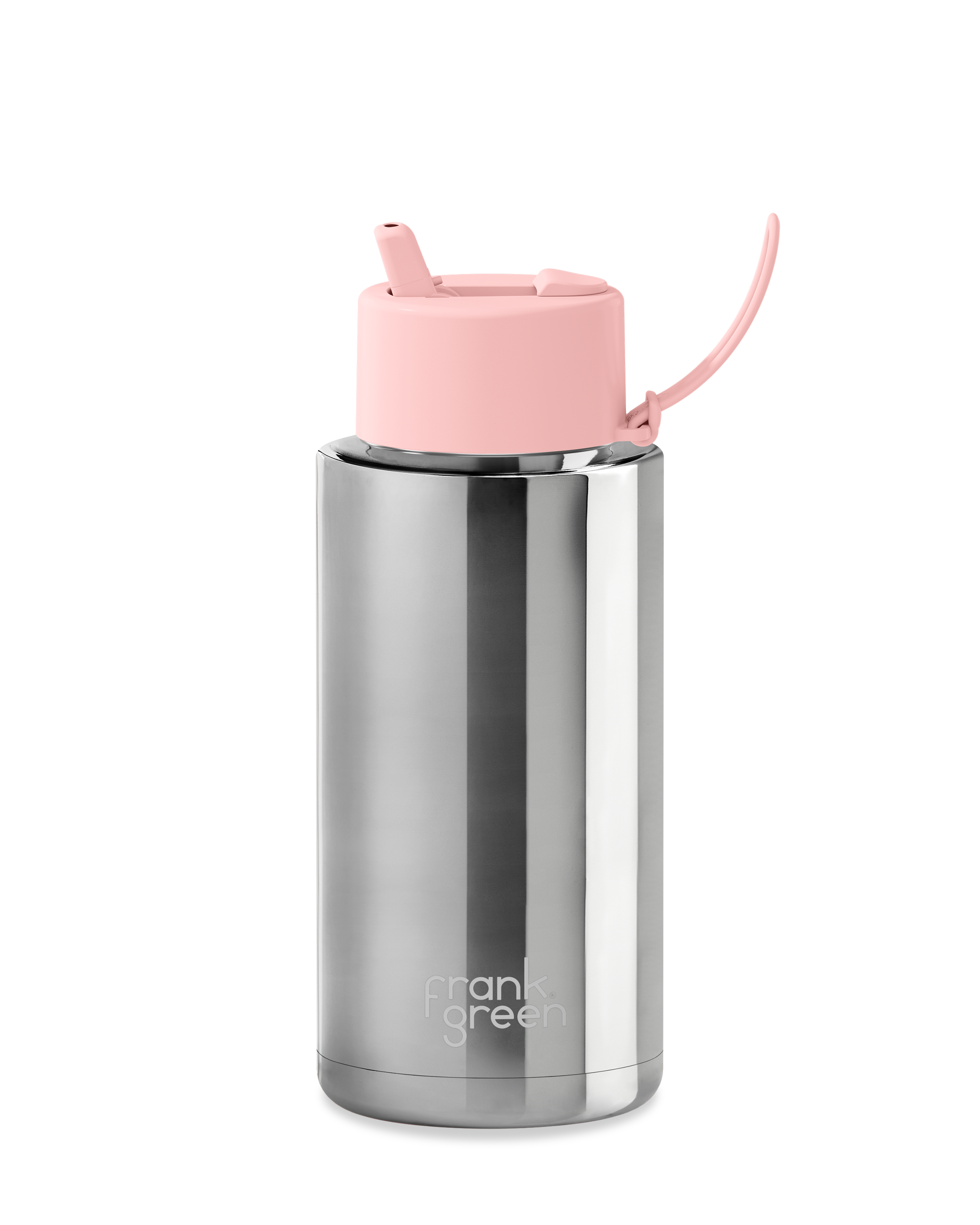 Eco-Friendly Ceramic Reusable Water Bottle 34oz (1000ml) - Chrome Silver Finish | Perfect for Gym, Office & Outdoor Activities