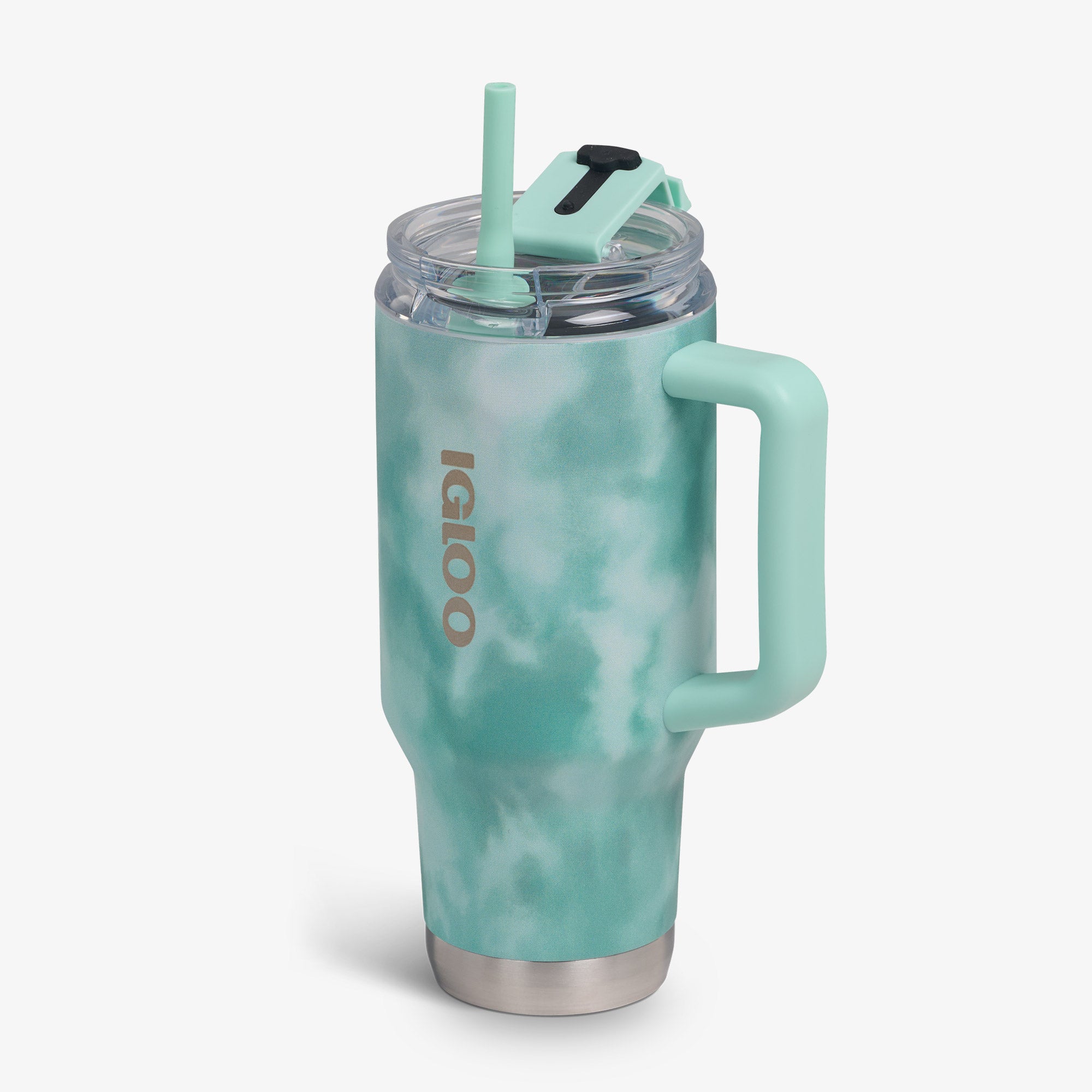 32 Oz Insulated Flip 'n' Sip Travel Mug - Leakproof Stainless Steel Tumbler with Handle for Coffee, Tea & Cold Drinks - Perfect for Commuting, Camping & Office Use