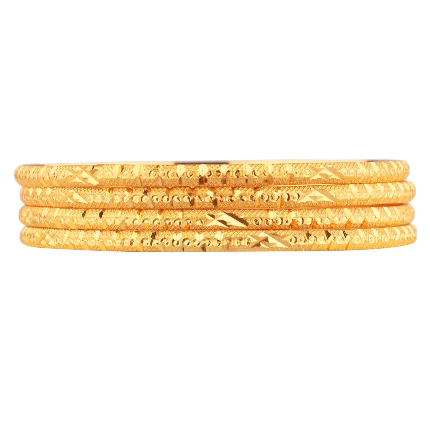 Efulgenz Indian Gold Tone Plain Glossy Engraved Bangle Bracelet Set for Women - Elegant Hand Jewelry for Weddings, Parties & Ethnic Fashion