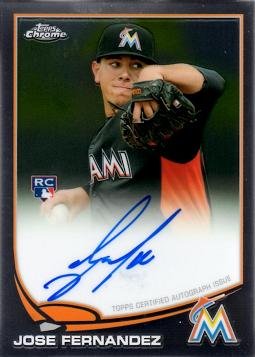 2013 Topps Chrome Baseball #32 Jose Fernandez Rookie Autograph Card - PSA Certified, Mint Condition - Perfect for Collectors, Sports Memorabilia Enthusiasts & Investment