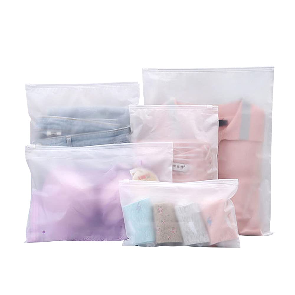 25-Pack Resealable Travel Storage Bags - Durable Frosted Ziplock Pouches for Maternity, Hospital & Home Organization | Space-Saving Luggage Organizer for School, Trips & Daily Use