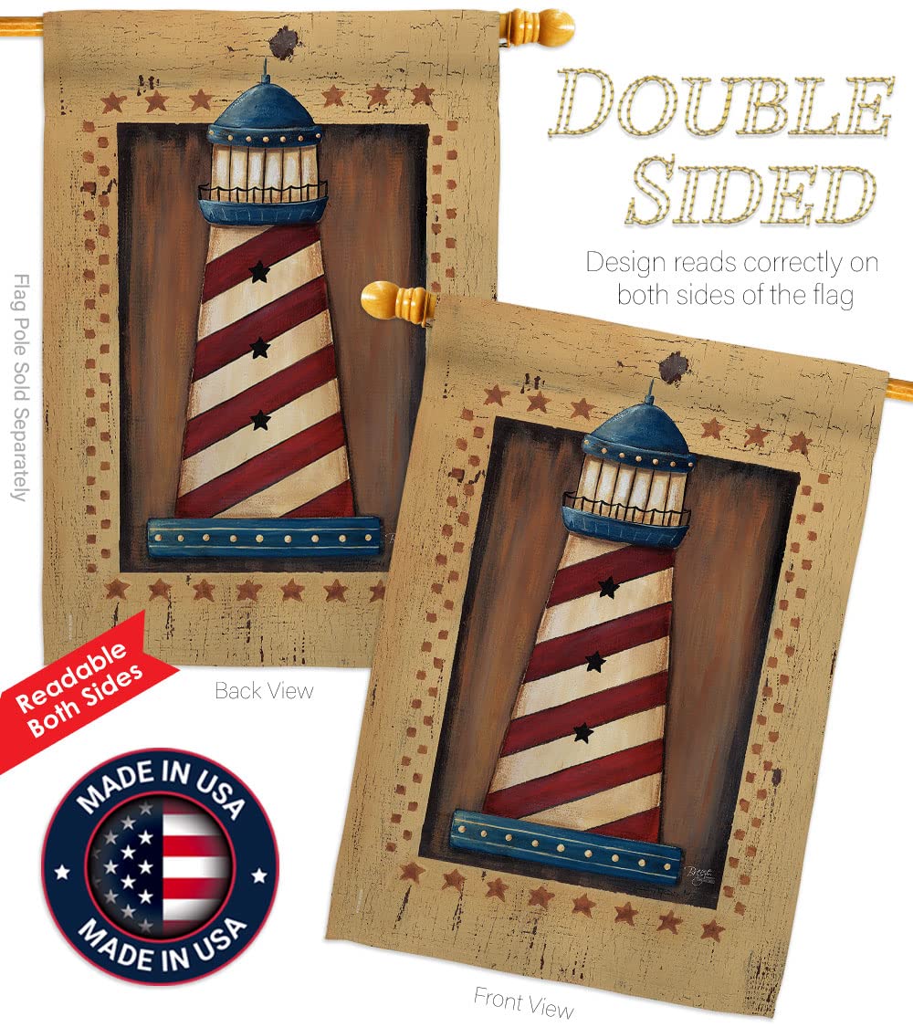 Patriotic Lighthouse Flags Set - 28