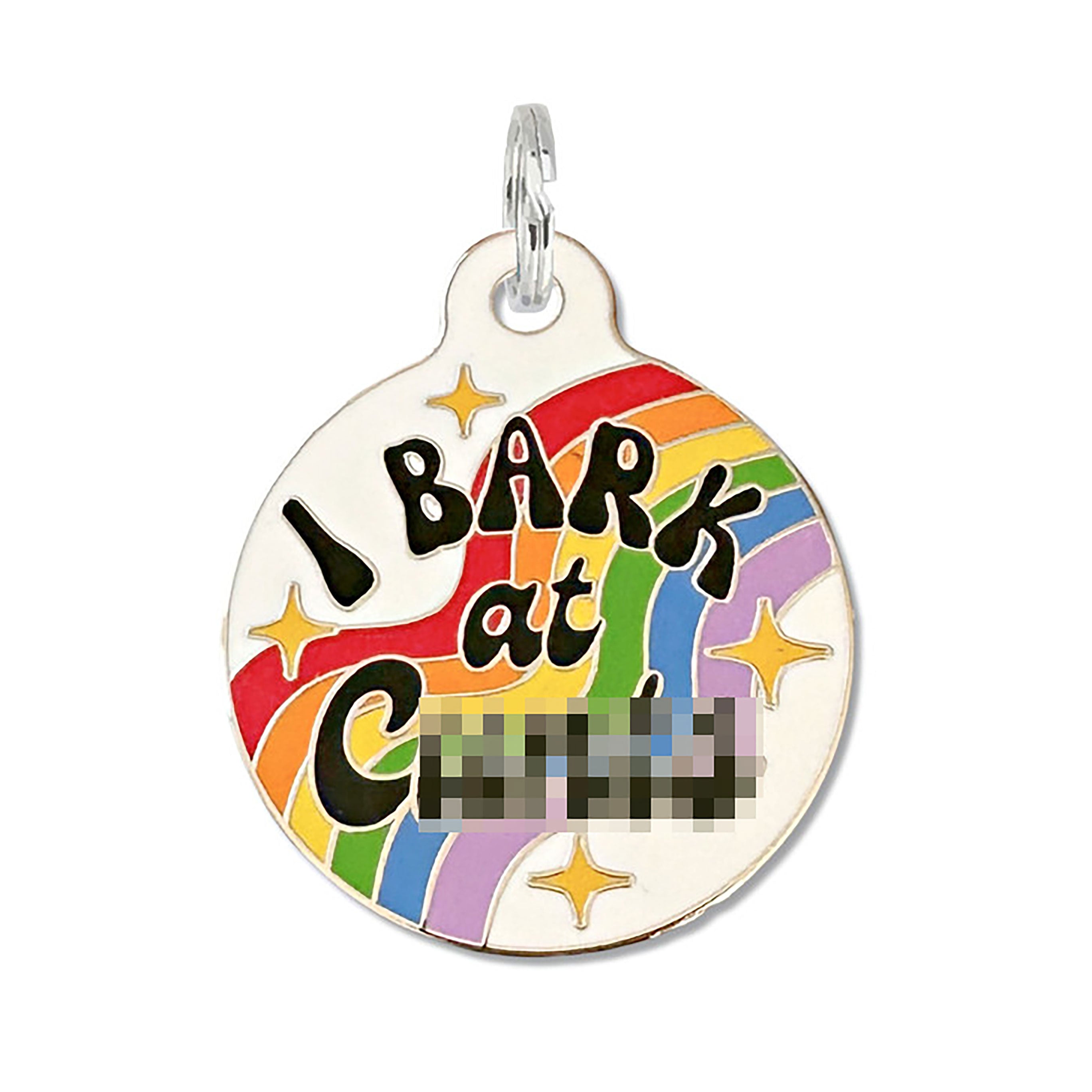 Funny Dog Bad Tags - 'I Bark at C***s' Humorous Pet ID Tag for Dogs - Perfect for Playful Pets & Dog Park Adventures