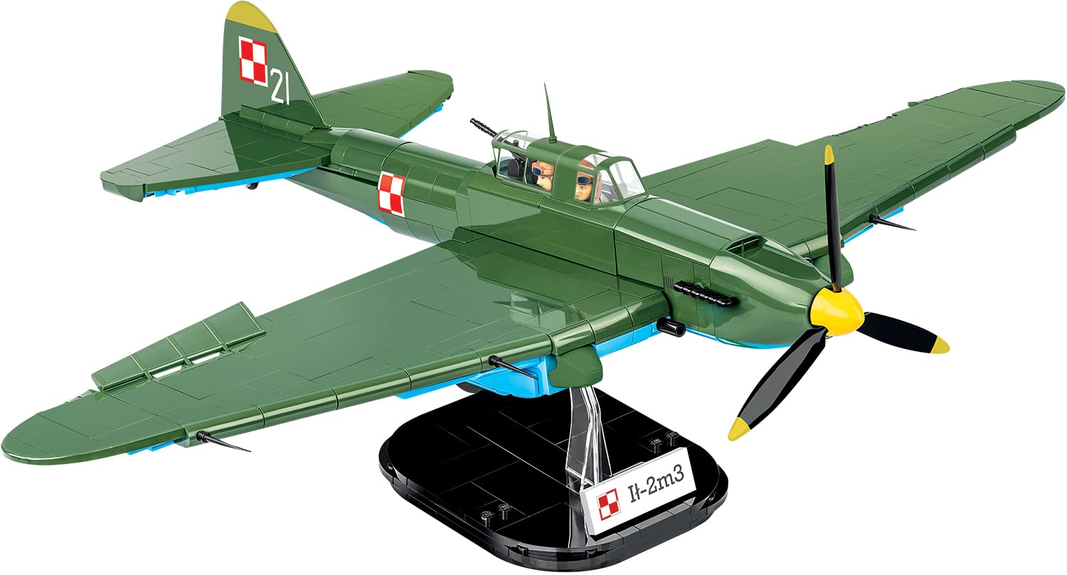 COBI Historical Collection IL-2M3 Aircraft Model - Polish Army Museum Edition - WWII Military Plane Building Kit for Collectors & History Enthusiasts | Perfect for Display, Gifts & Educational Scenes