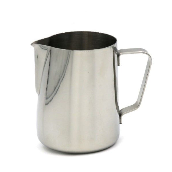 Premium Rhino Classic Milk Frothing Pitcher 450ml (15oz) - Barista-Grade Stainless Steel Milk Jug for Perfect Latte Art & Cappuccino Foam - Ideal for Home & Professional Coffee Shops, Cafes, and Espresso Bars