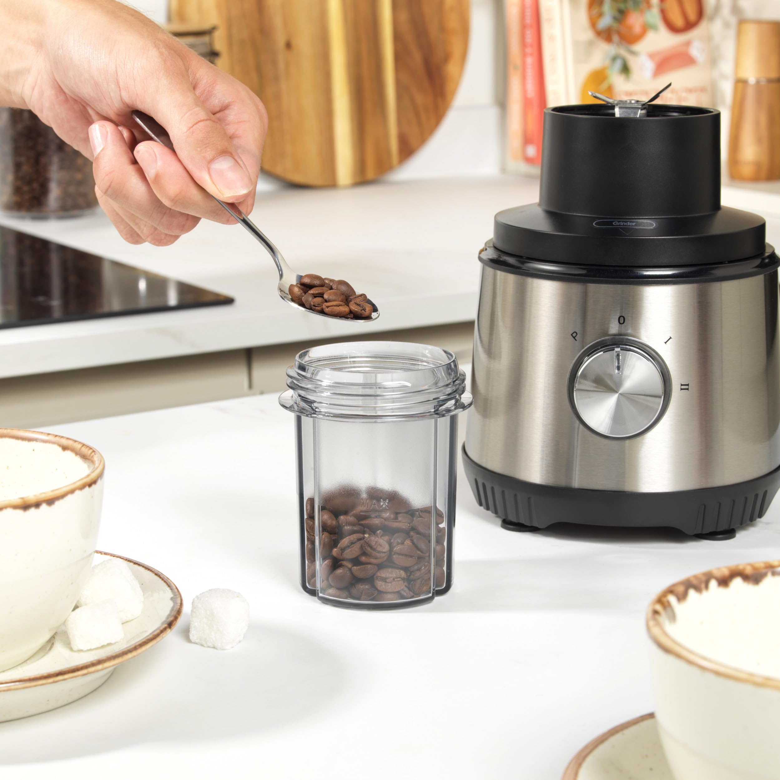 Salter 4-in-1 Juicer Blender - 400W for Smoothies & Coffee Grinding | Home & Gym Use